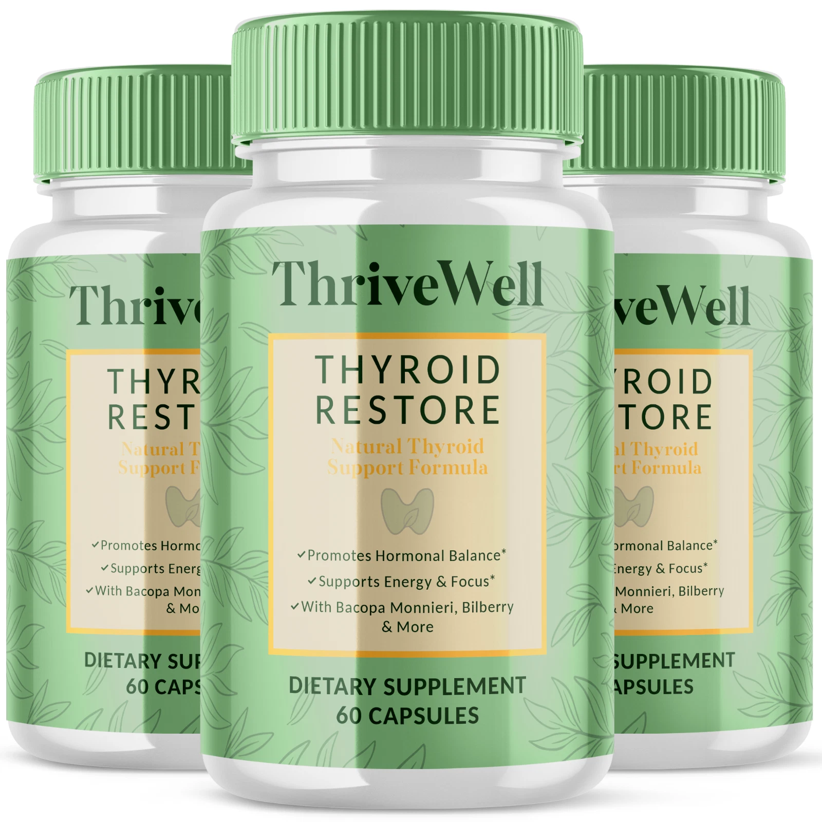 Thrive Well Thyroid Support Pills Advanced Formula Balance Support 180 Capsules