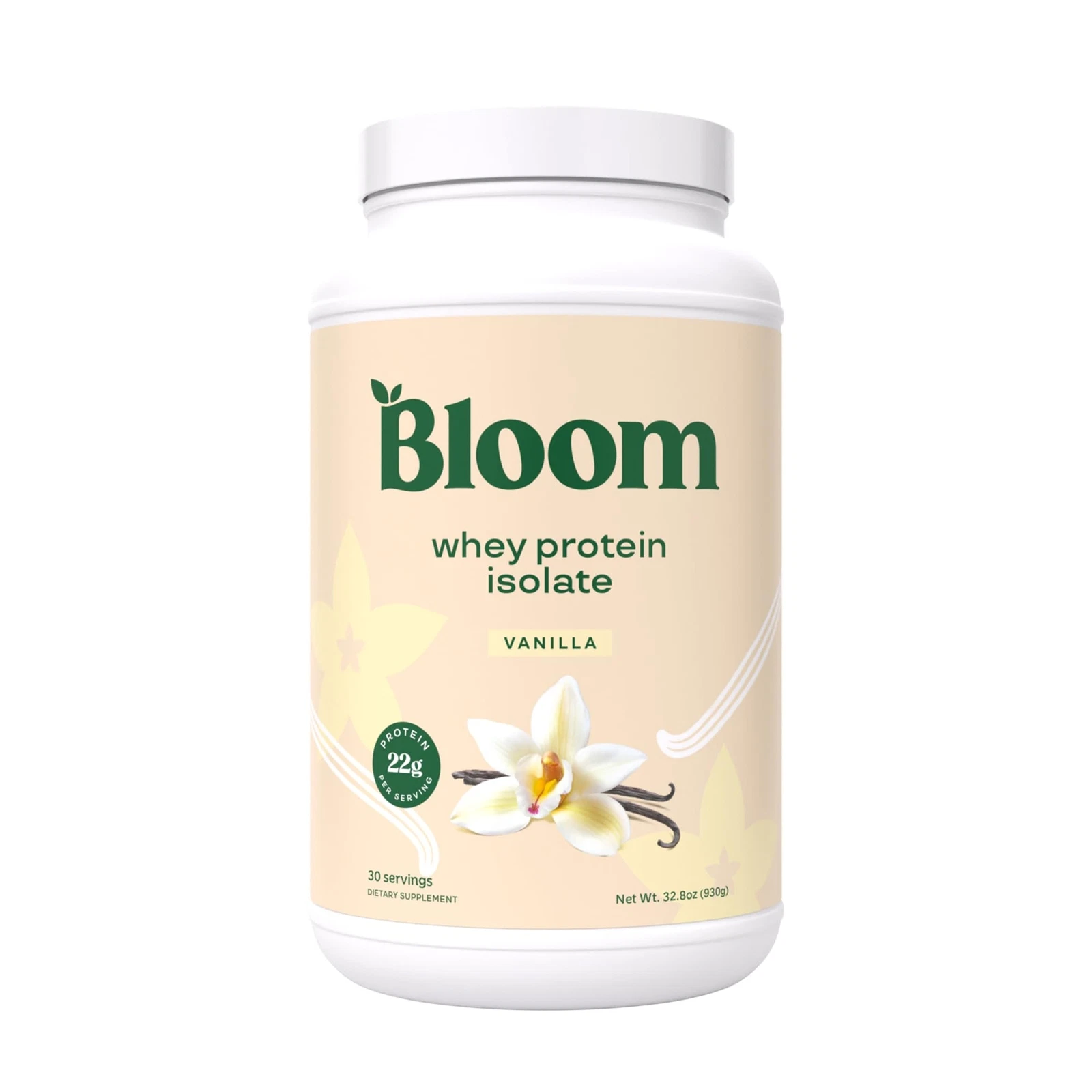 Bloom Nutrition Whey Isolate Protein Powder Vanilla - Pure Iso Post Workout R...