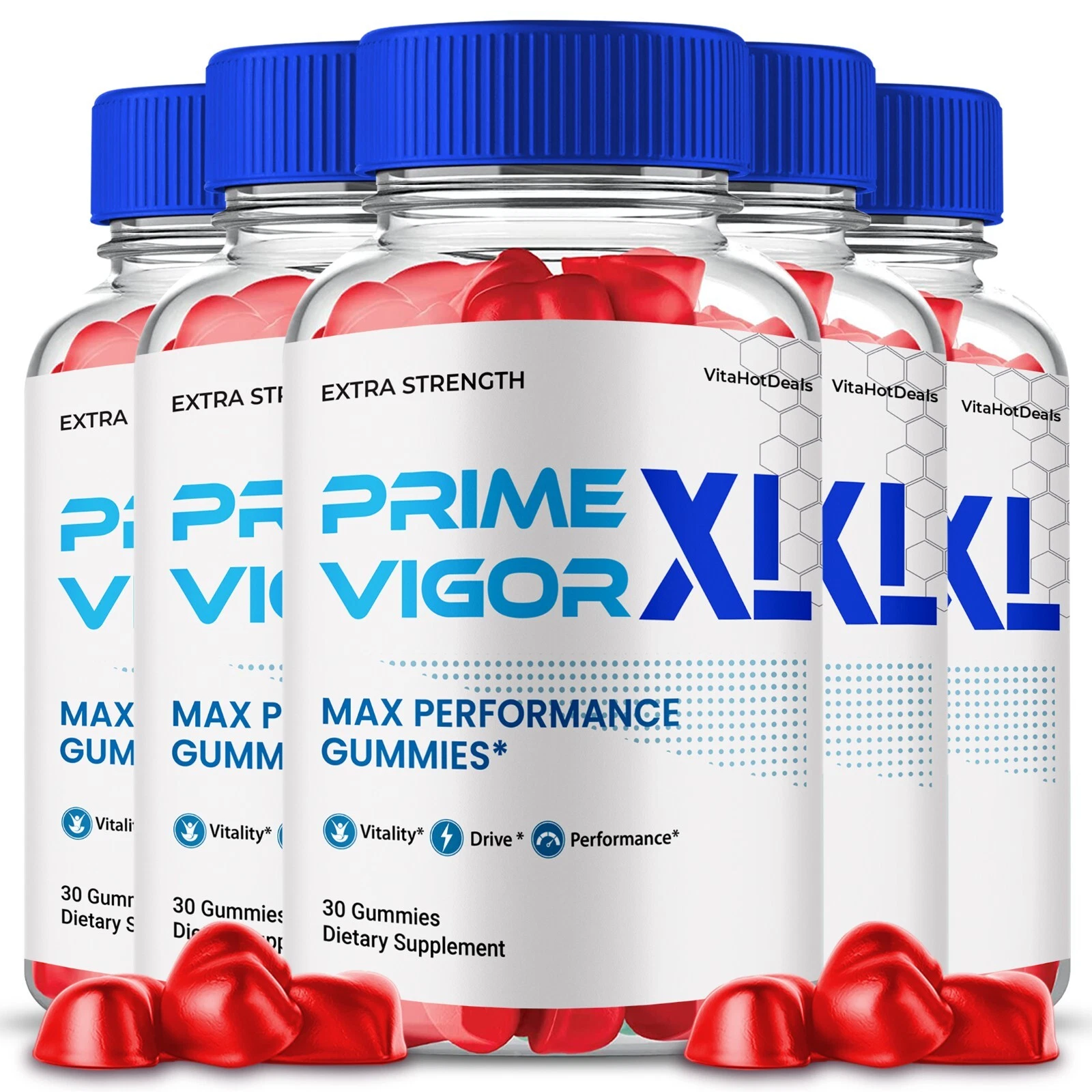 Prime Vigor XL Max Performance Supplement, All Natural Ingredients (5 Pack)