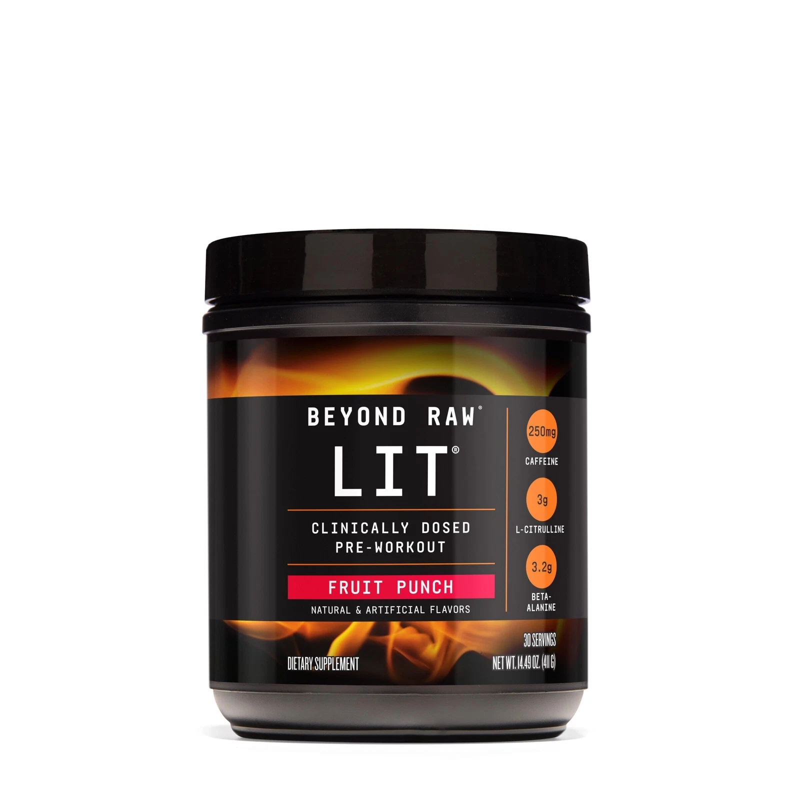 GNC Beyond Raw Lit Energy and Focus Pre Workout 30 Servings Gluten Free