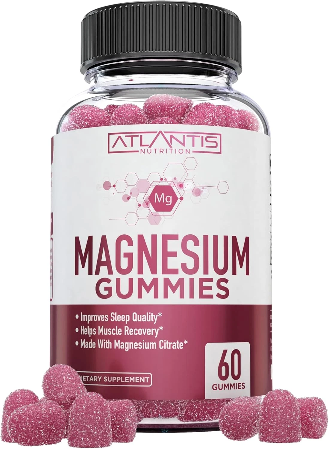 Magnesium Gummies | 770 MG Magnesium Citrate | Helps Muscle Recover & Relieves C