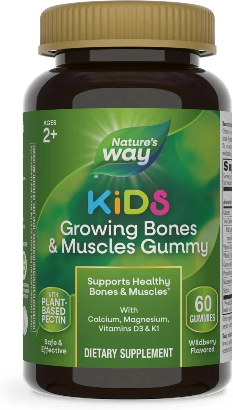 Nature's Natures Way Kids Growing Bones Muscles Vitamins - 60 Gummies