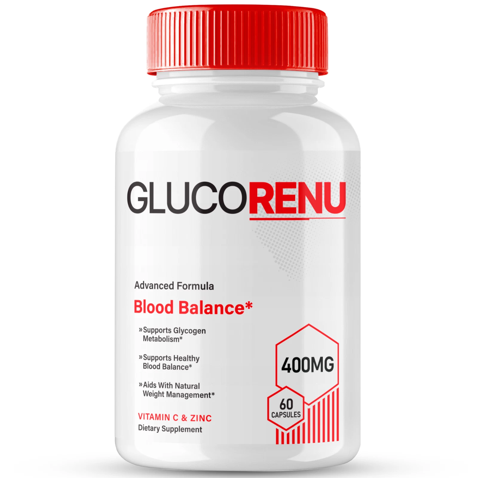 Gluco Renu Blood Health Supplement Capsules, GlucoRenu Health Pills 60ct