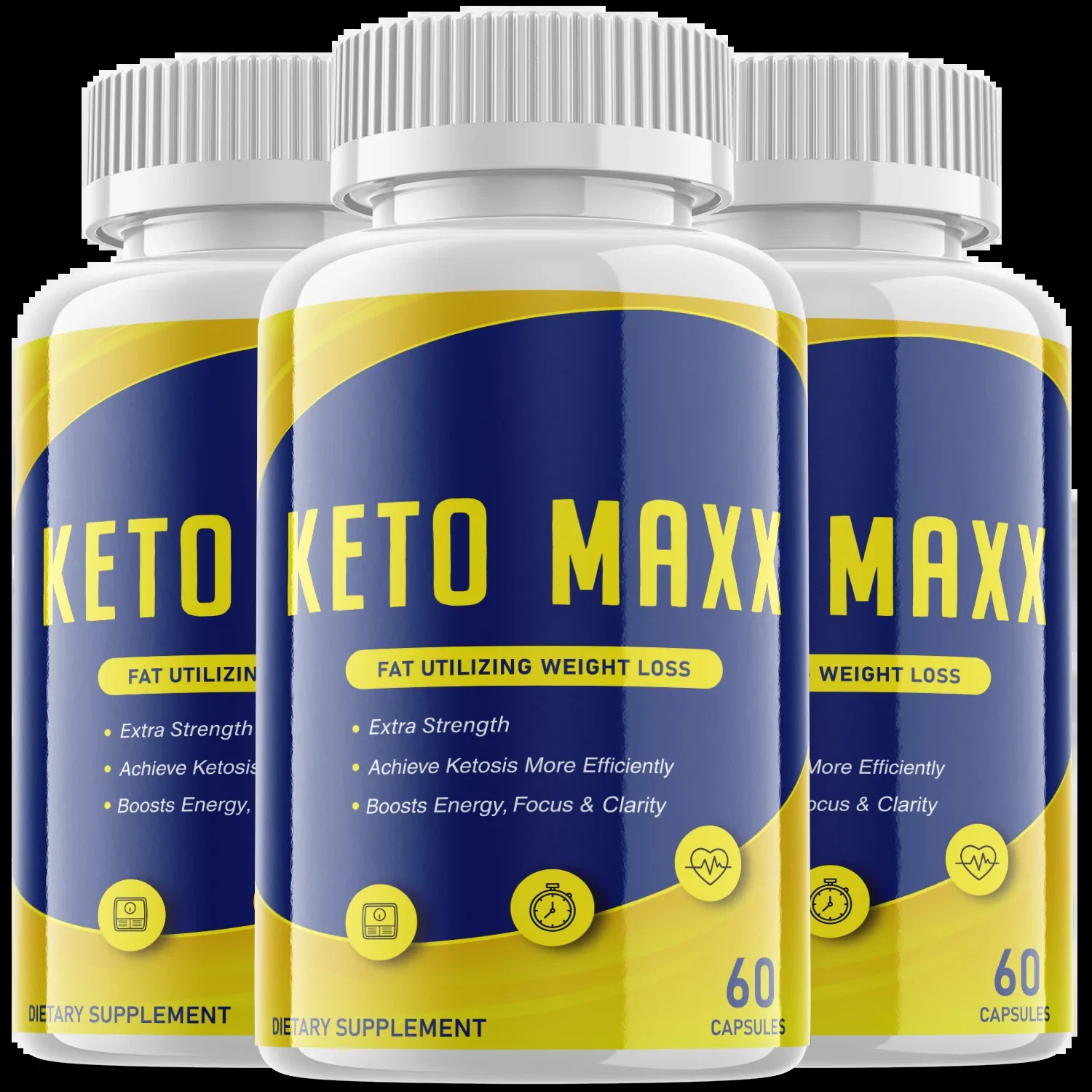 (3 Pack) Keto Maxx - Supplement for Weight Loss - Energy & Focus Boosting Dietar