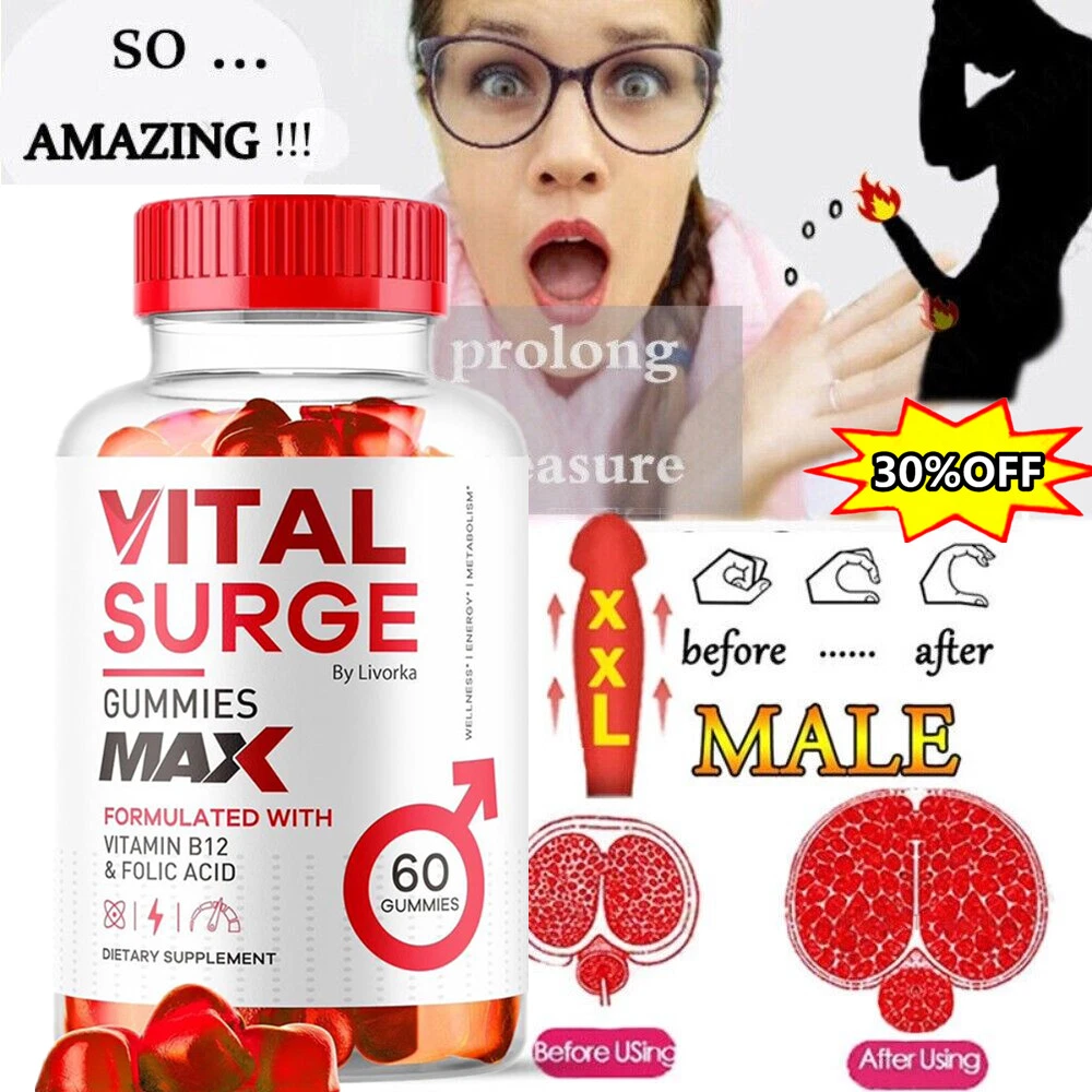 Vital Male Gummies, Vital Testo Support Gummys Performance 60Pcs NEU