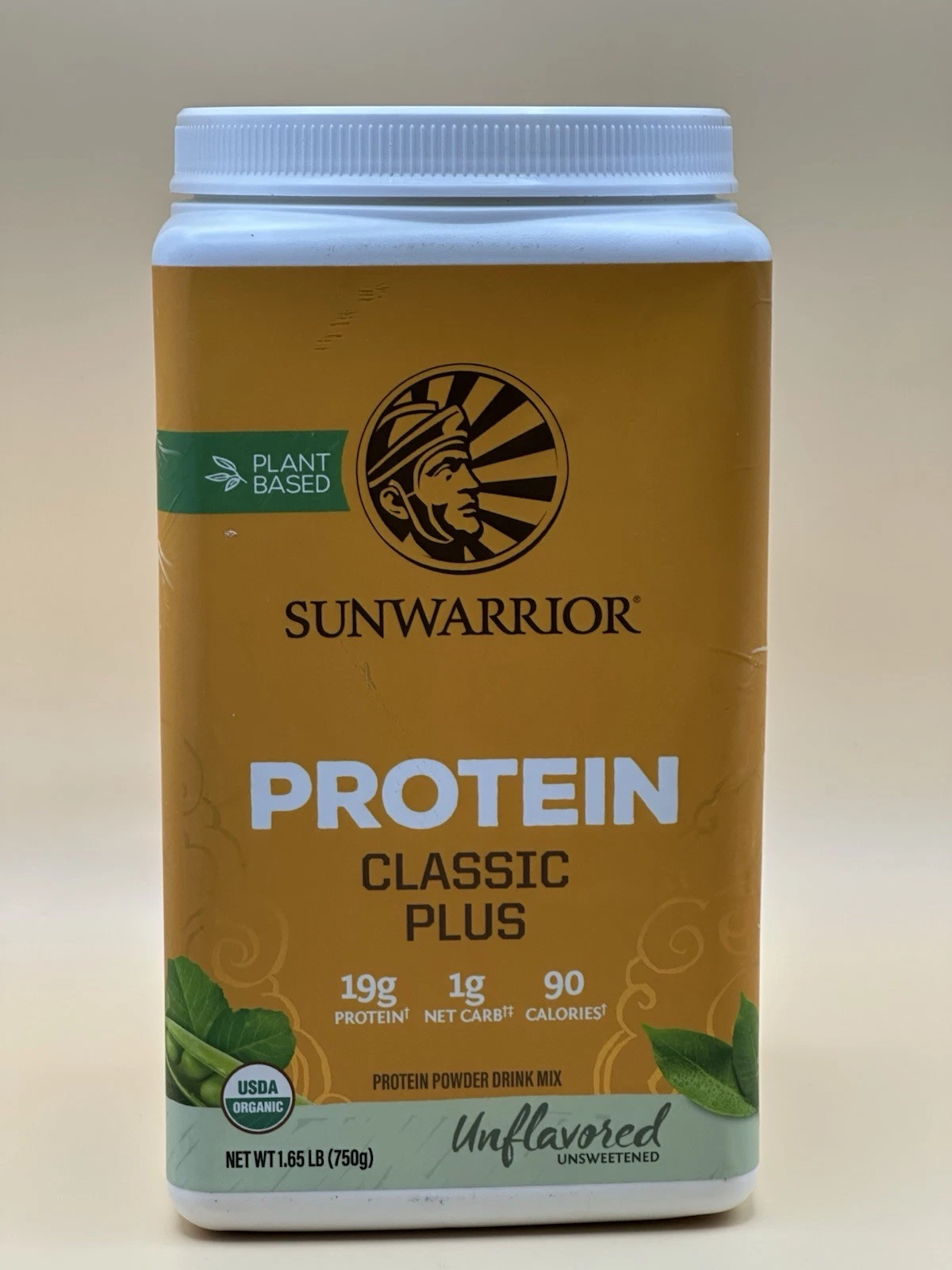 Sunwarrior Protein Classic Plus Plant Based, Unflavored 1.65 lb (750g)