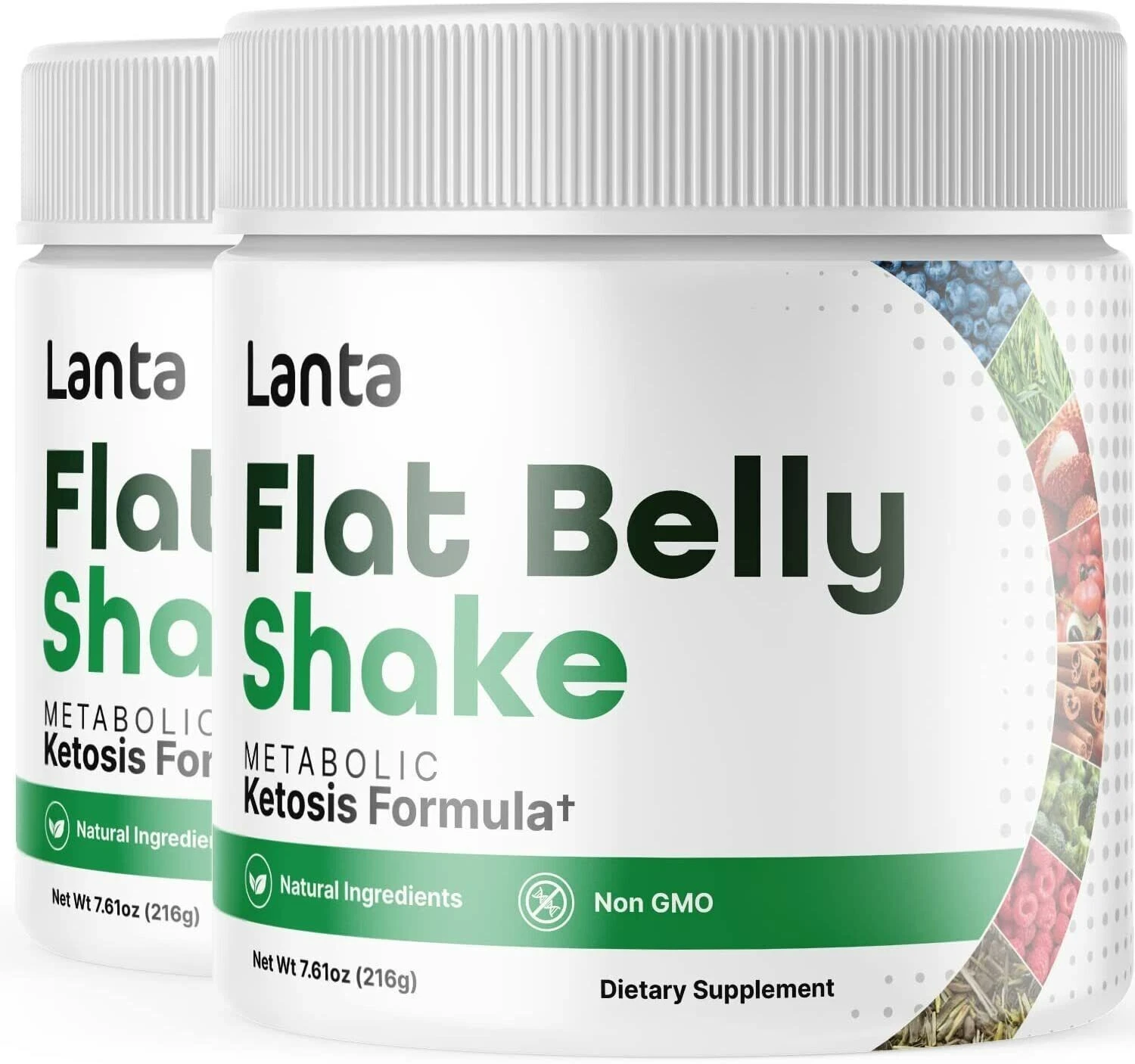 Lanta Flat Belly Juice Powder - Lanta Flat Belly Shake For Weight Loss - 2 Pack