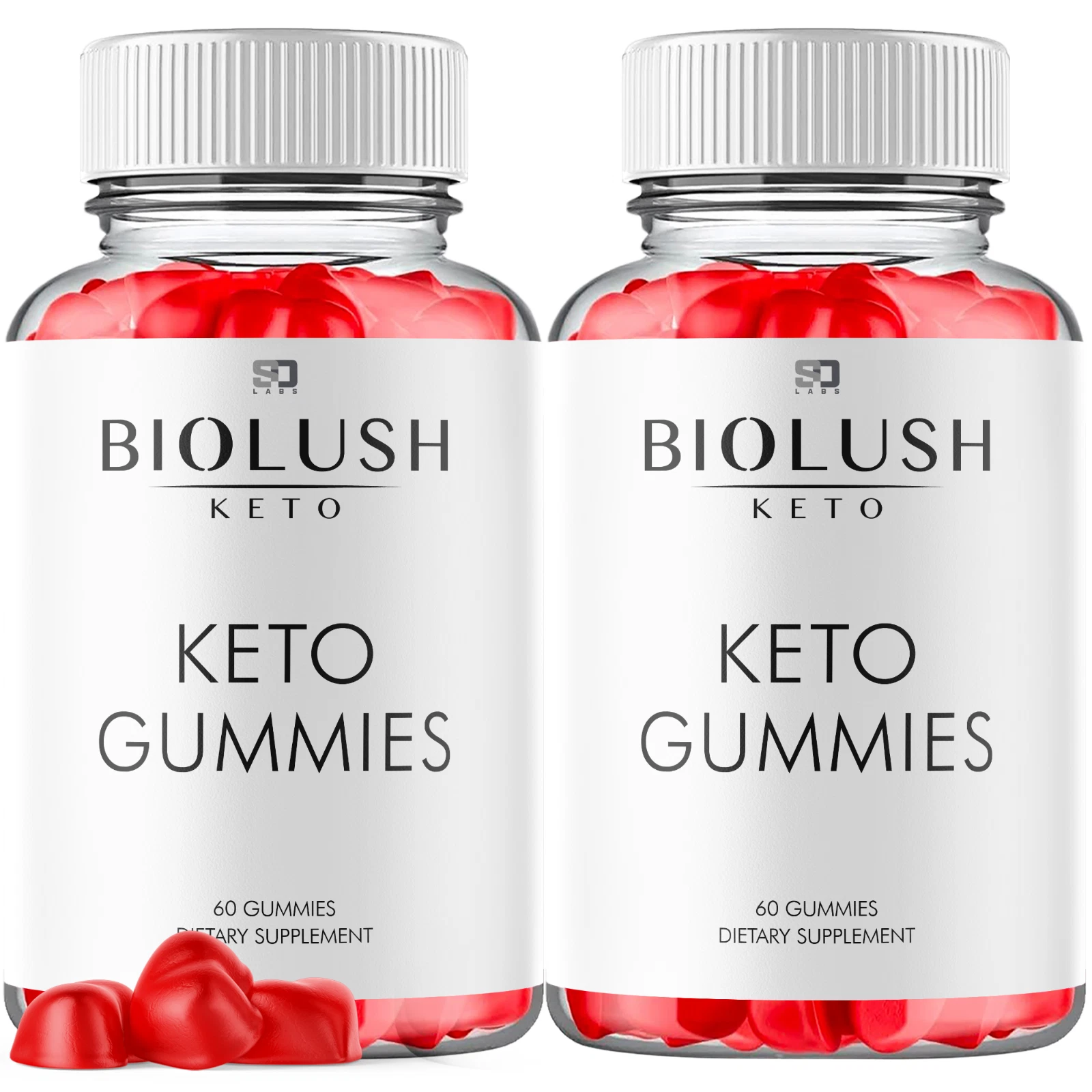 (2 Pack) BioLush Keto Gummies, Bio Lush ACV Gummies Weight Loss (120 Gummies)
