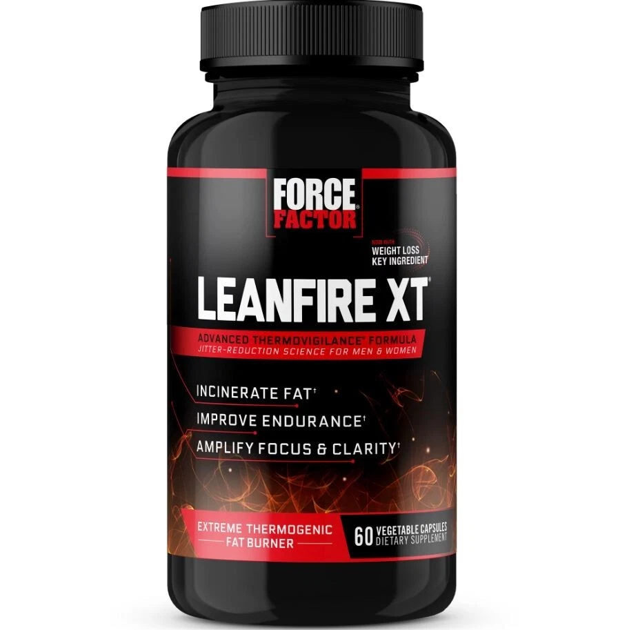 Force Factor LeanFire XT Fat Burner Supplement, Weight Loss Diet Pills - DISCO