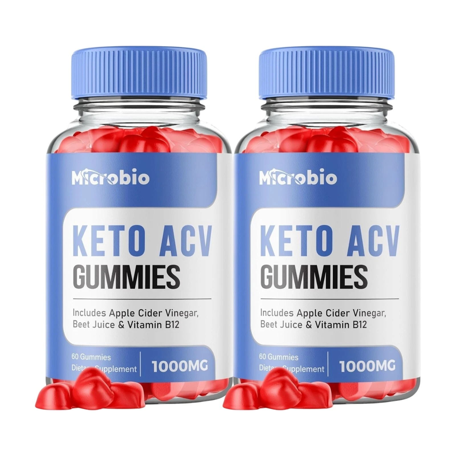 2-Pack Microbio Keto ACV Gummies for Weight Loss, Micro Bio Gummies -120 Gummies