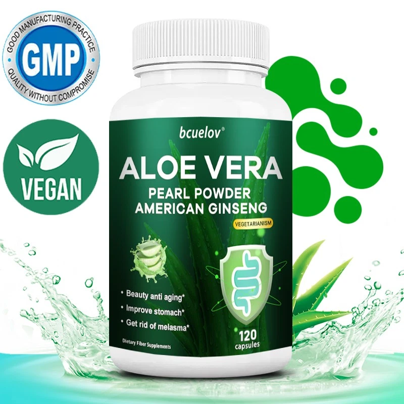 Aloe vera pearl powder capsule helps digestion and protect the intestines