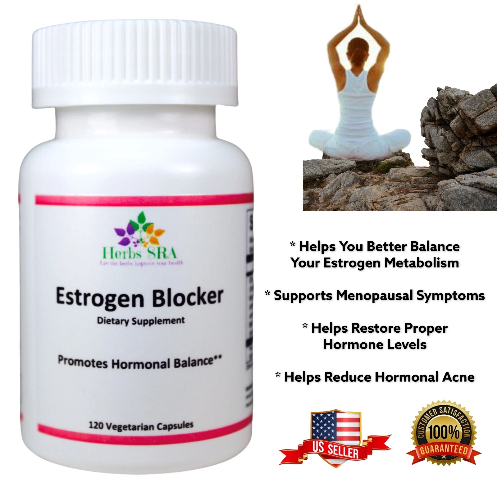 ESTROGEN BLOCKER, 120 Capsules, Hormones Balance, Biomedical Formula, Natural.