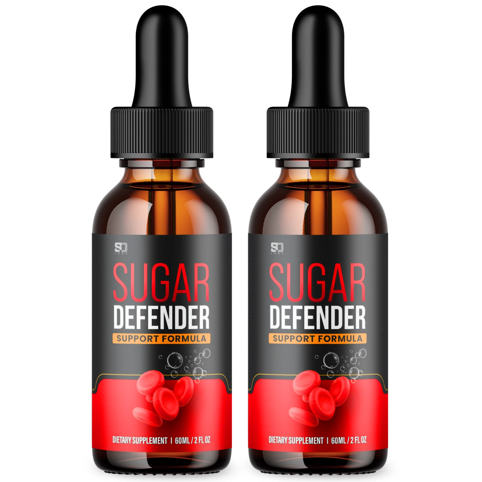 (2 Pack) Sugar Defender, Sugar Defender Blood Sugar Support Supplement (4oz)