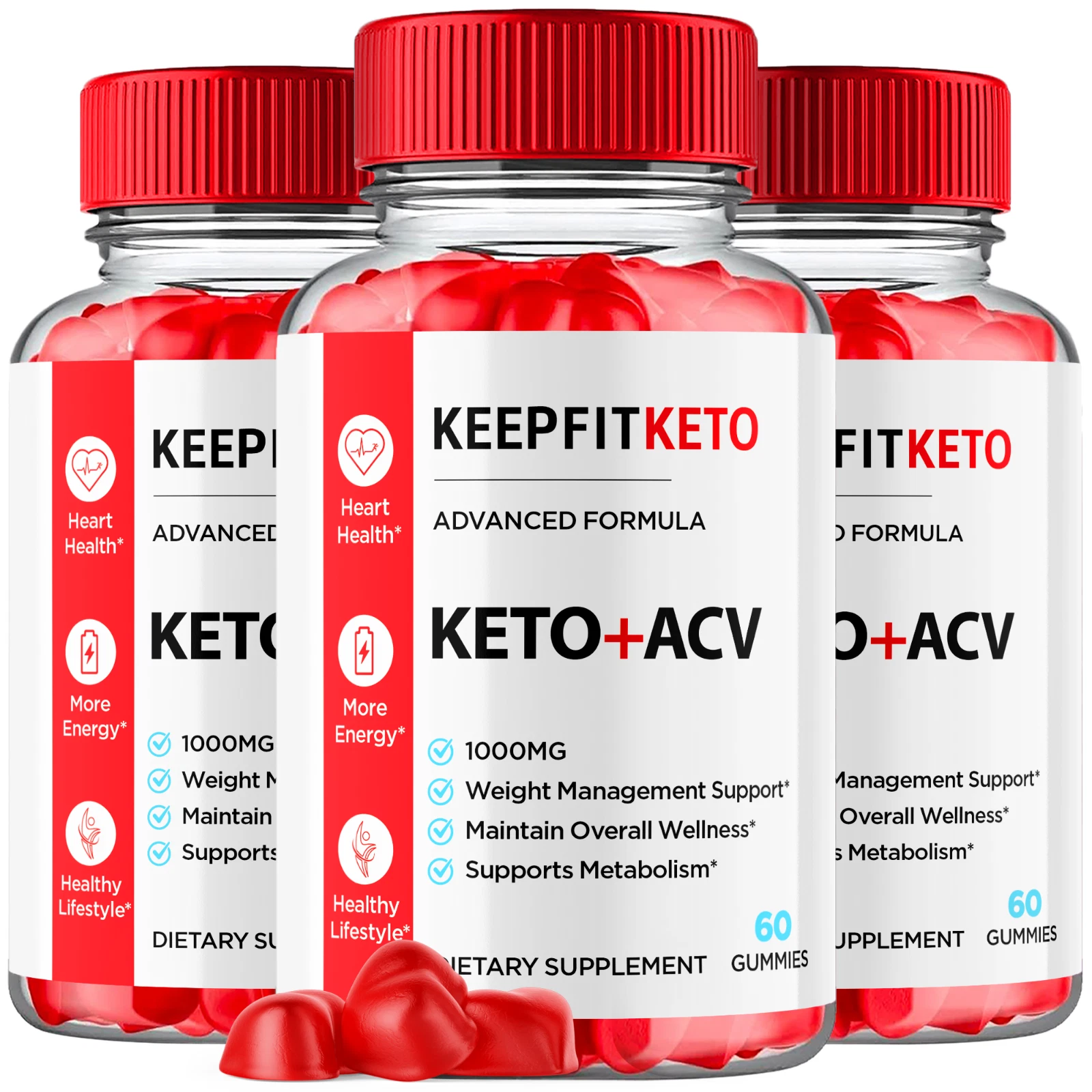 keepFit Keto ACV Gummies 1000MG Keep Fit Maximum Strength Formula 180 Gummies