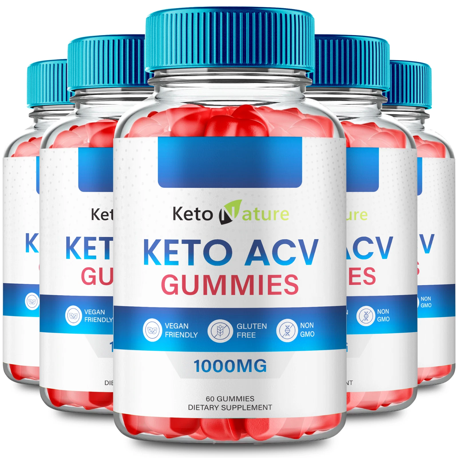 (5 Pack) Keto Nature Keto + ACV Gummies, KetoNature for Advanced Weight Loss