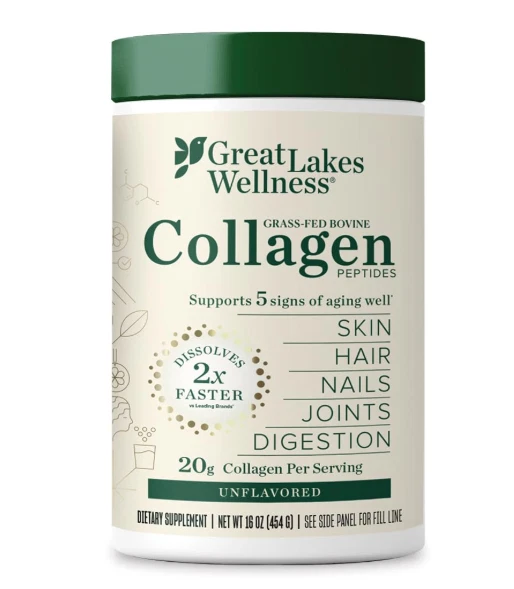 Great Lakes Collagen Peptides Powder – Unflavored, 16oz, Non-GMO, Keto, Kosher