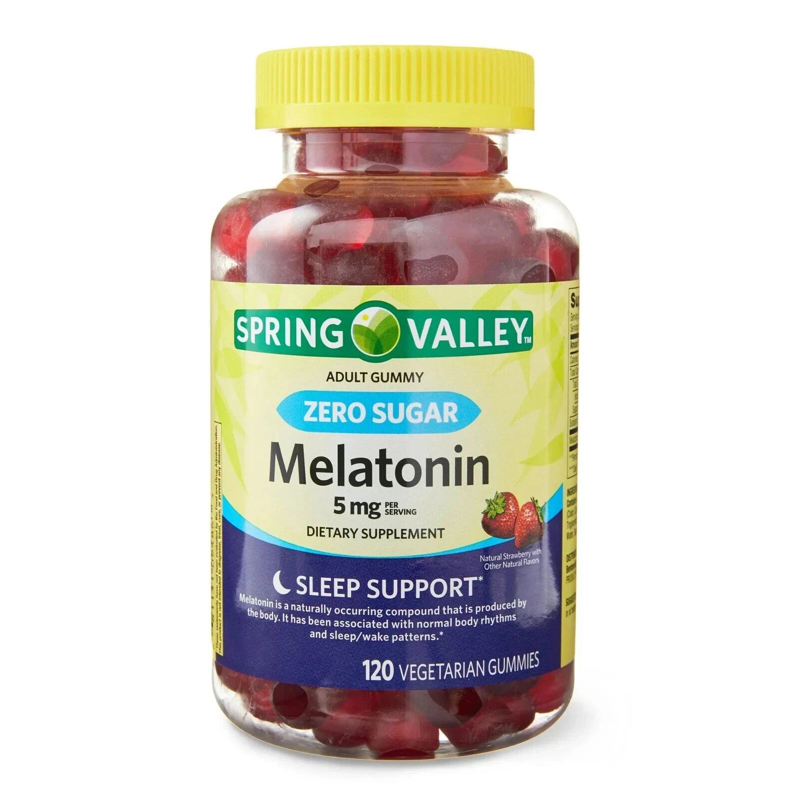 Spring Valley Zero Sugar Melatonin 5mg Gummies, Sleep Support, 120 Count