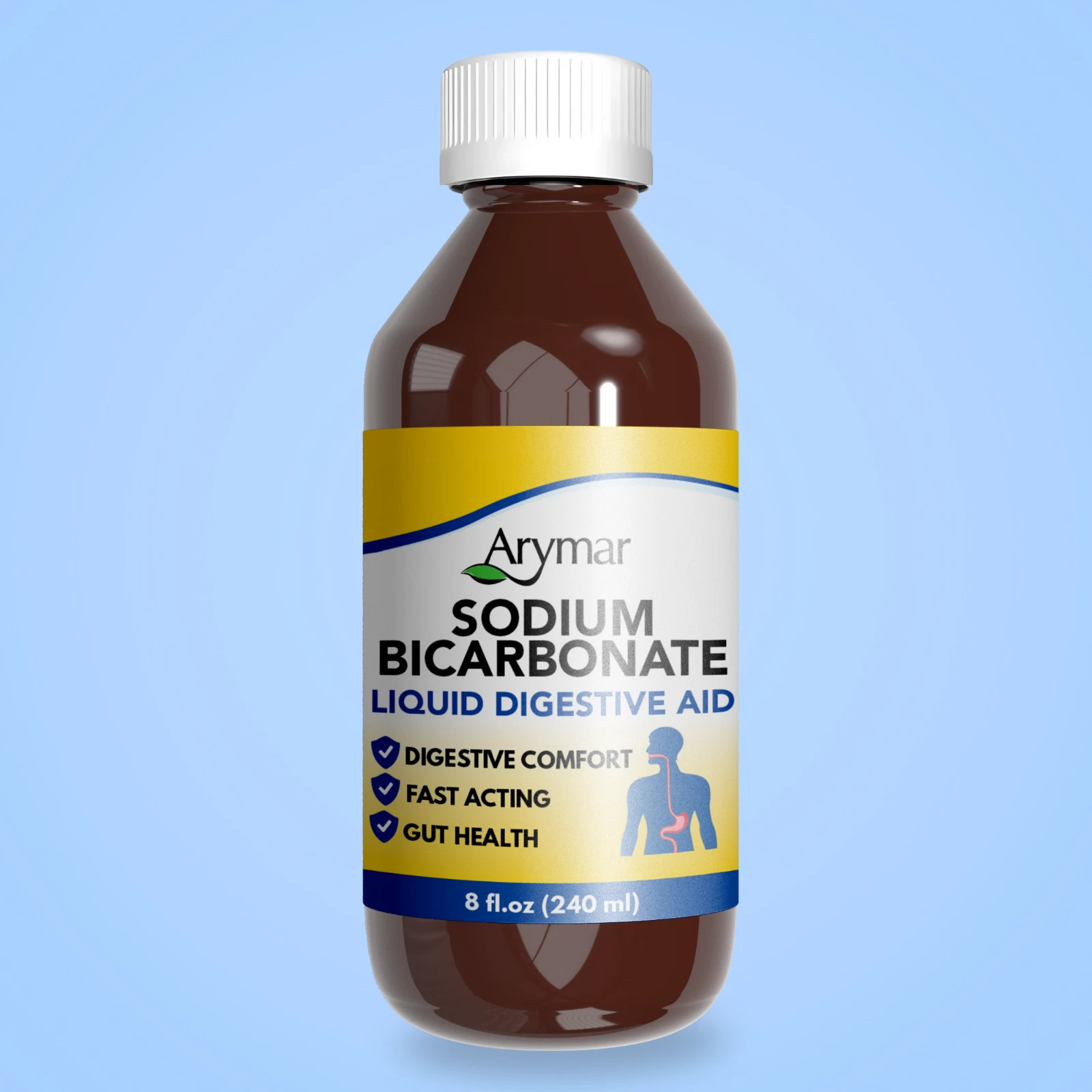 Arymar Liquid Sodium Bicarbonate – Daily Wellness Supplement, 8 fl oz