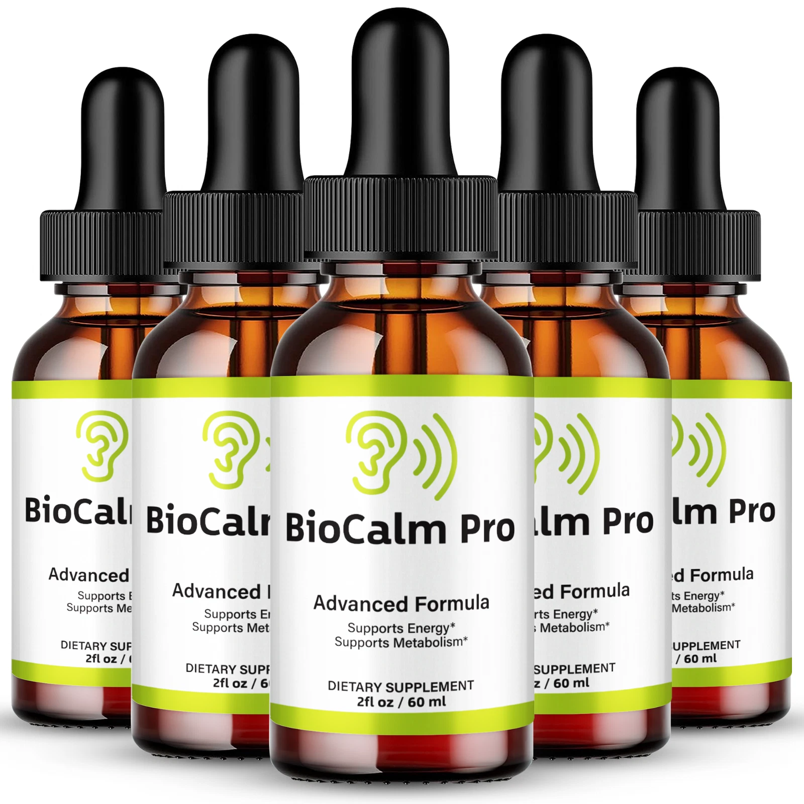 (5 Pack) Bio Calm Pro Tinnitus Drops, BioCalmPro Relief for Ringing Ears Drops