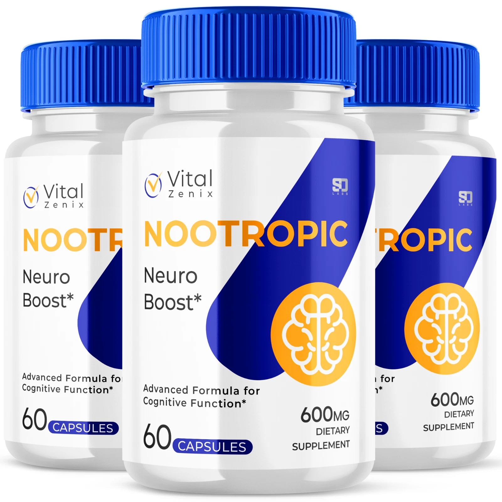 Vital Zenix Pills - Advanced Nootropic for Focus & Mental Clarity (3 Pack)