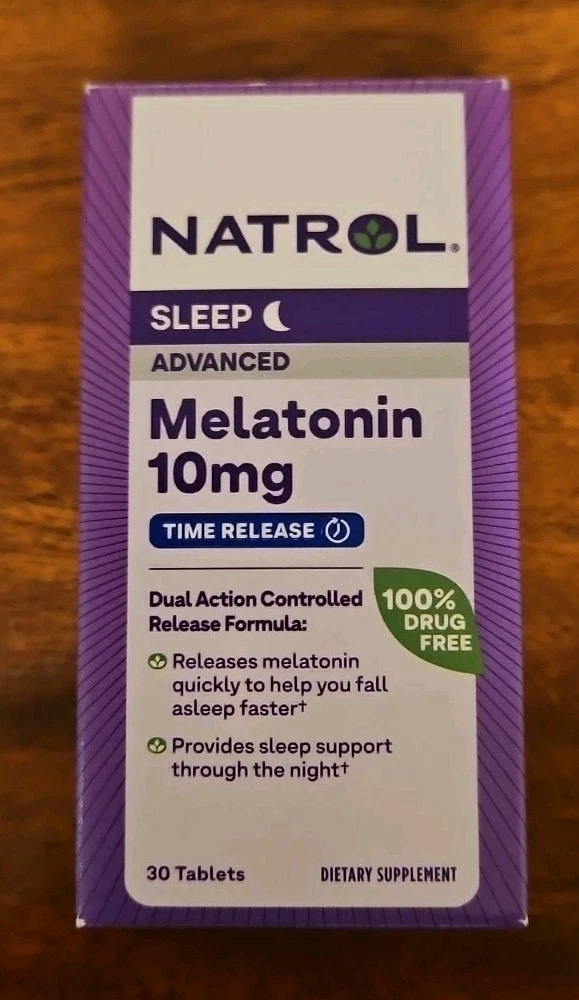 Natrol Melatonin Advanced Sleep Aid 10mg 30 Tablets Time Release EXP 12-26