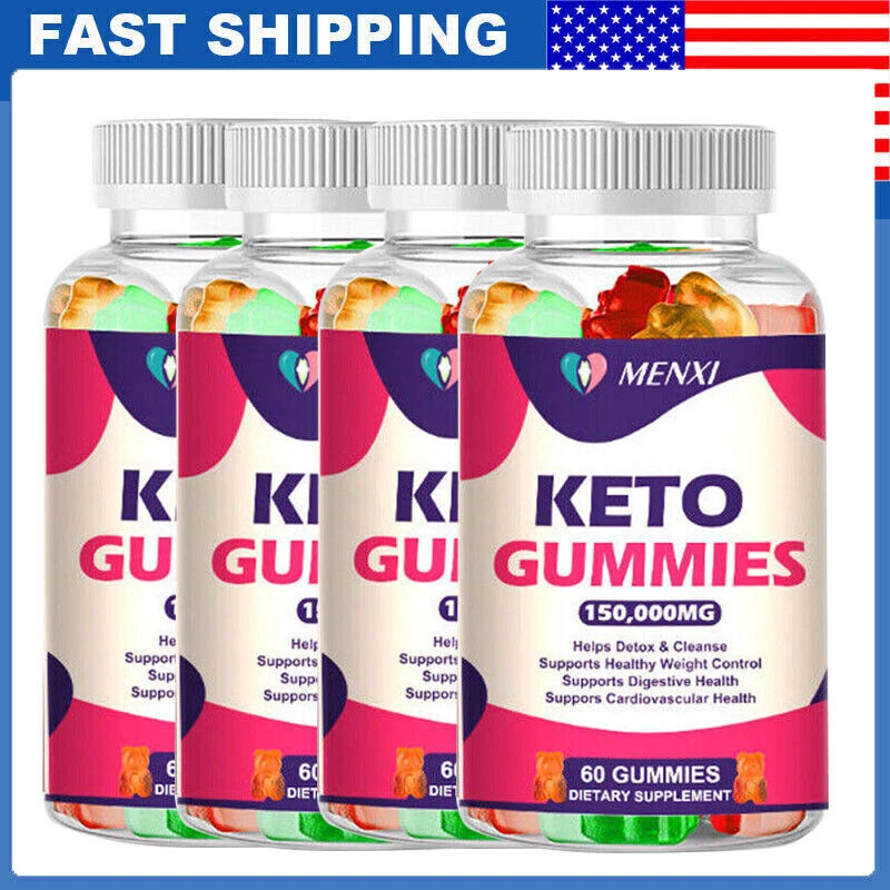Keto Slimming Gummies 150,000mg Apple Cider Vinegar ACV Weight Loss 60 Gummy