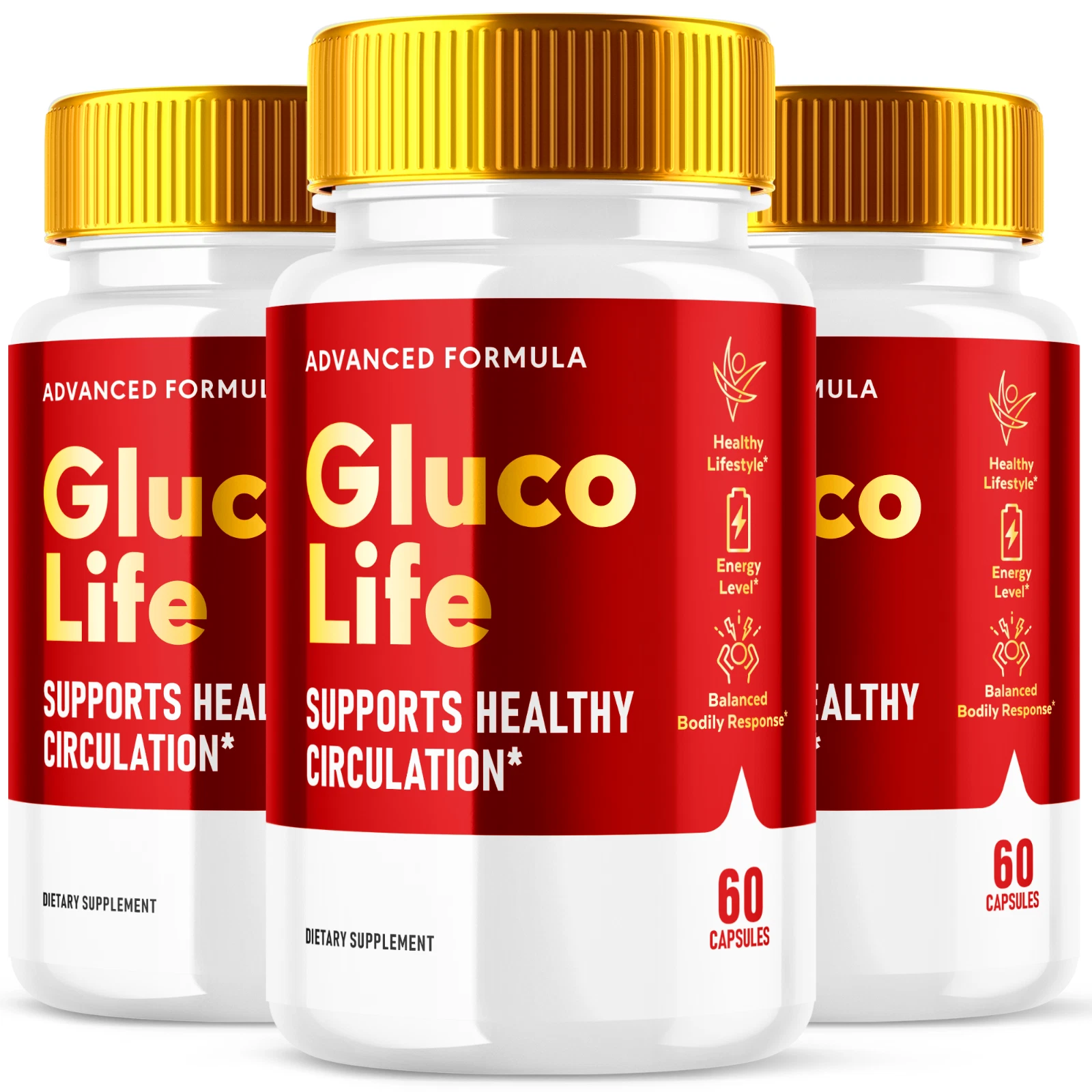 Gluco Life Advanced Formula Sugar Support Natural Glyco Supplement 180 Capsules