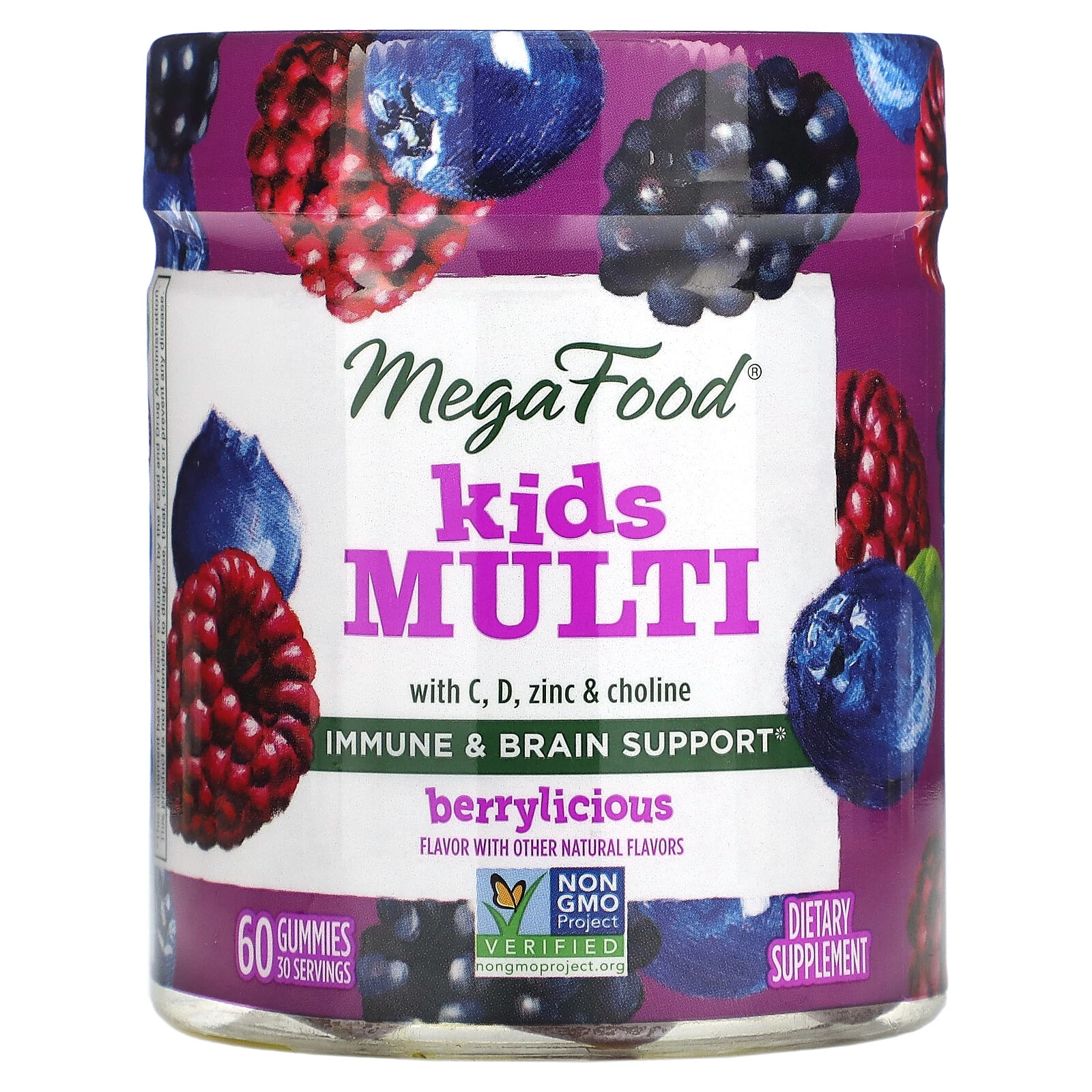 2 X MegaFood, Kids Multi, Berrylicious, 60 Gummies