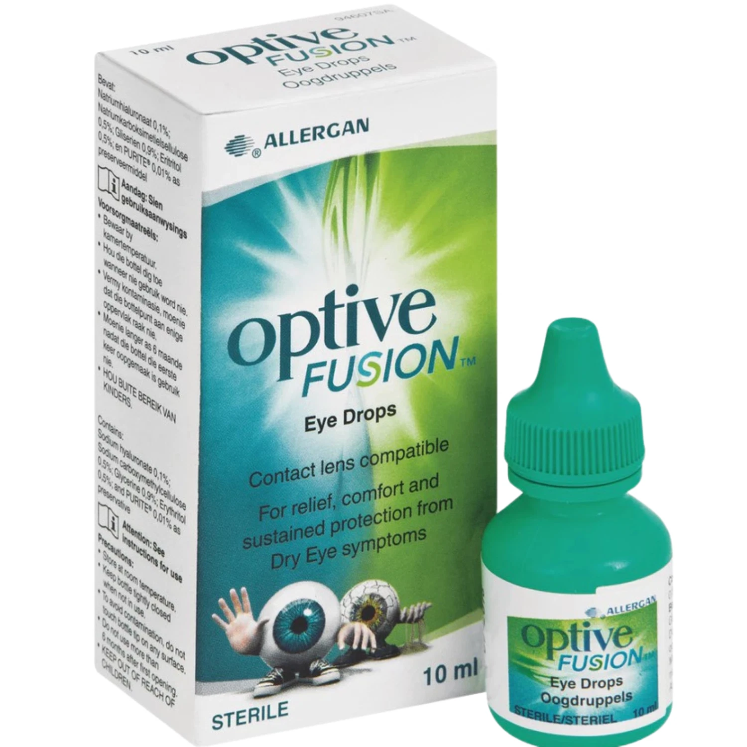 Optive Fusion Lubricant Eye Drops Preservative Free Dry Eye Relief Hydration