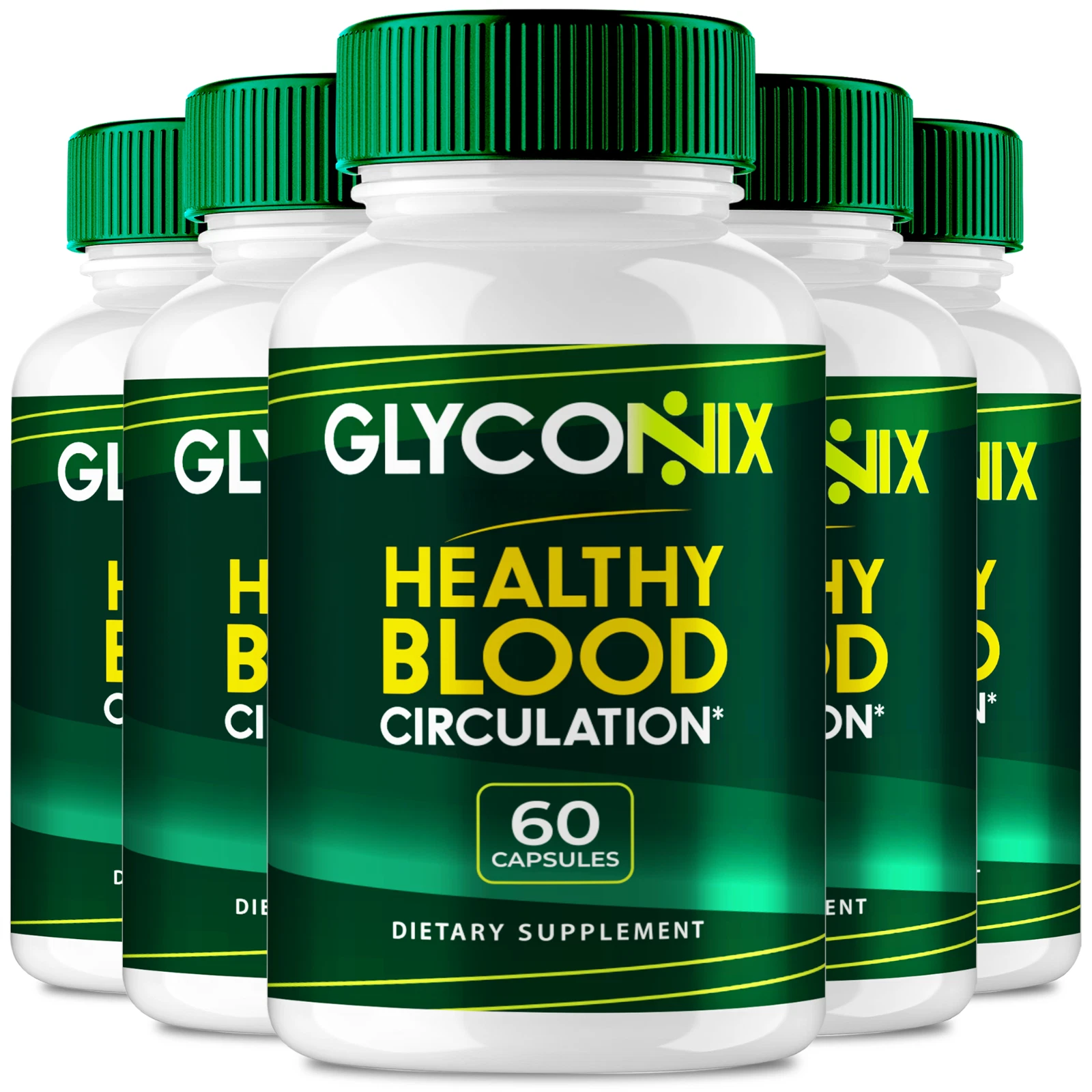 (5 Pack) Glyconix Blood Optimizer - Advanced Blood Health Support Formula Pills