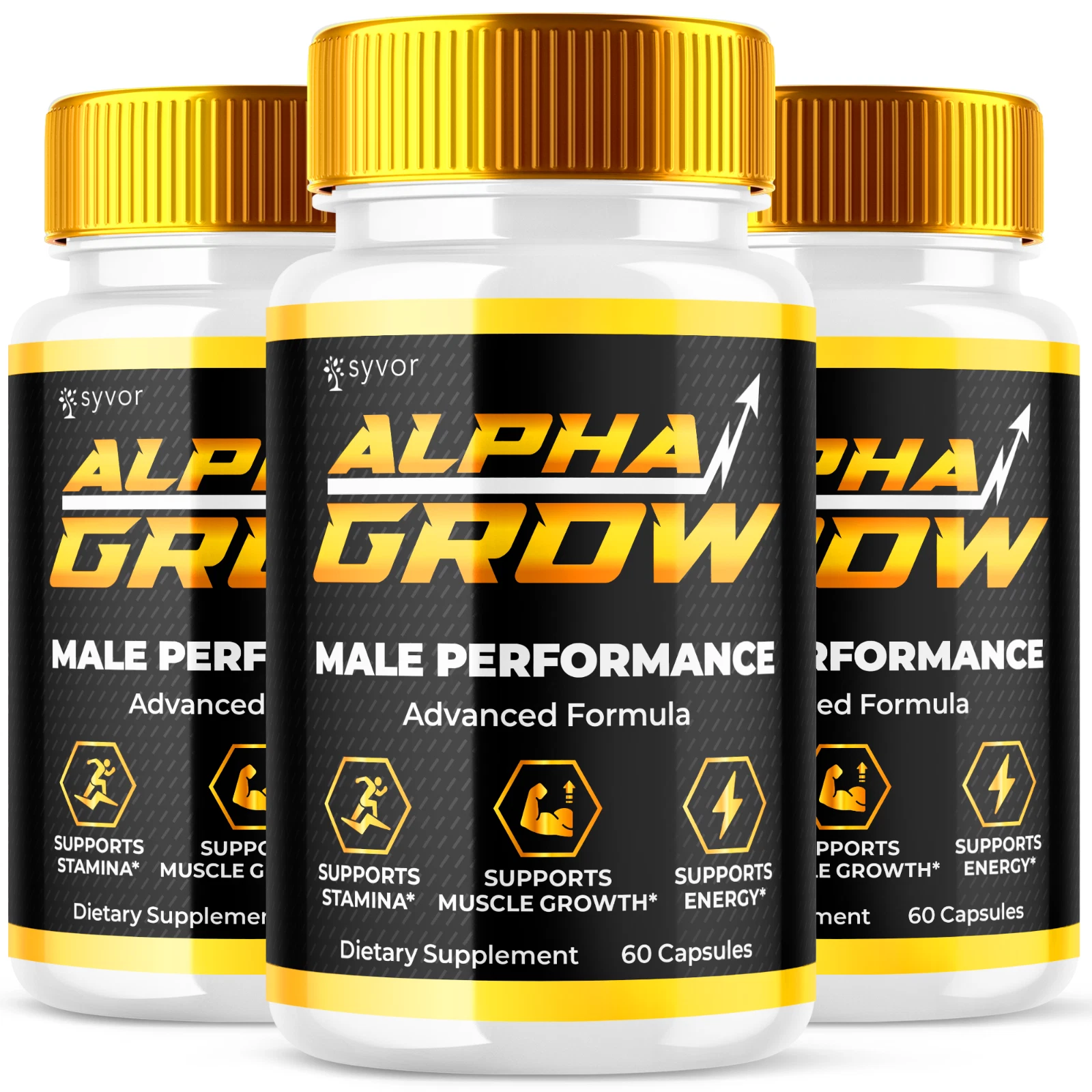 Alpha Grow Pills for Men Max Strength Alpha Grow Formula Supplement 180 Capsules