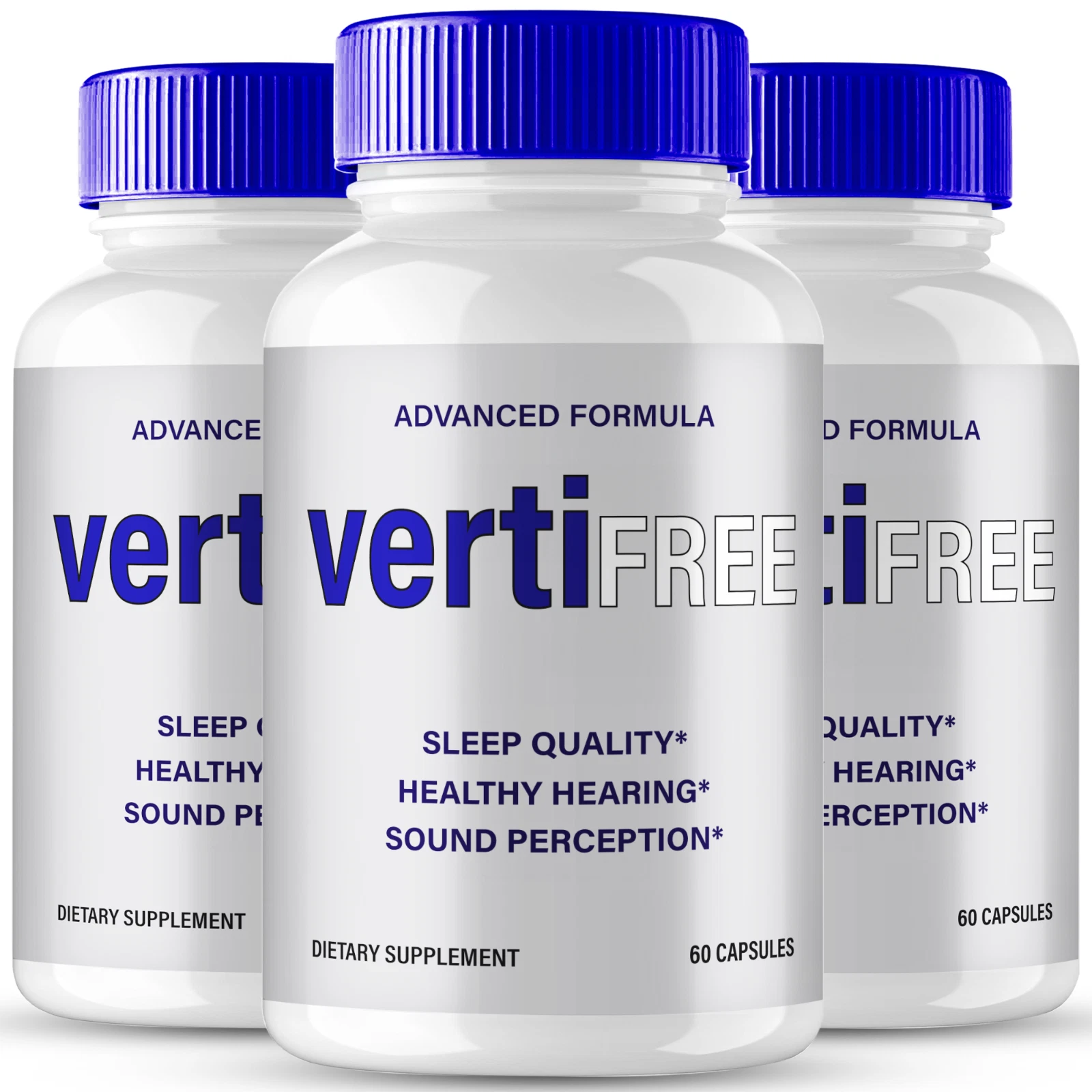 (3 Pack) Vertifree Tinnitus Relief Pills, Verti free Ear Health Support Capsules