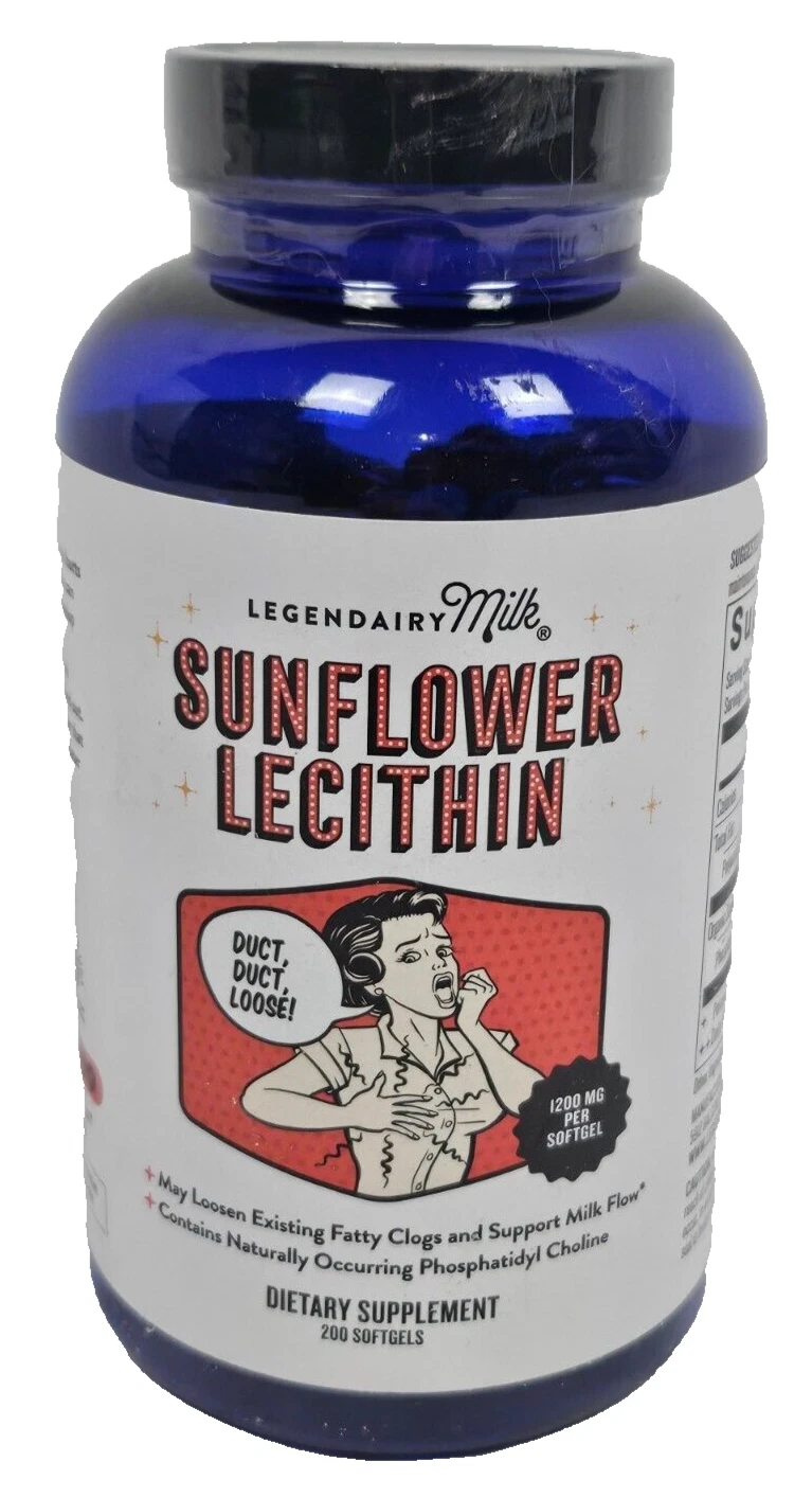 Sunflower Lecithin for Breastfeeding 1200mg Organic Supplement 200 Exp 3/2027