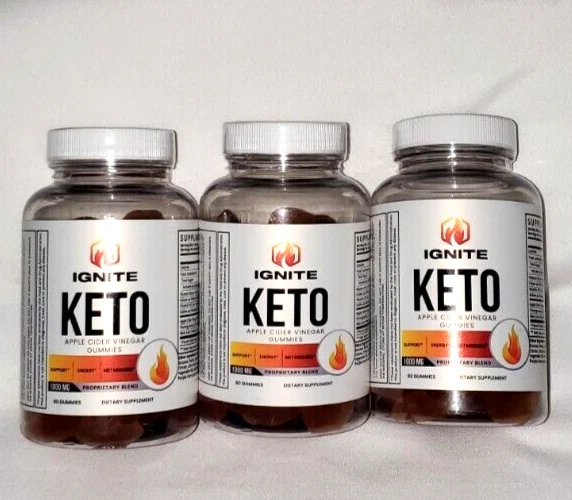 Ignite Keto ACV Gummies - Apple Cider Vinegar Gummies Weight Loss - 3 Pack