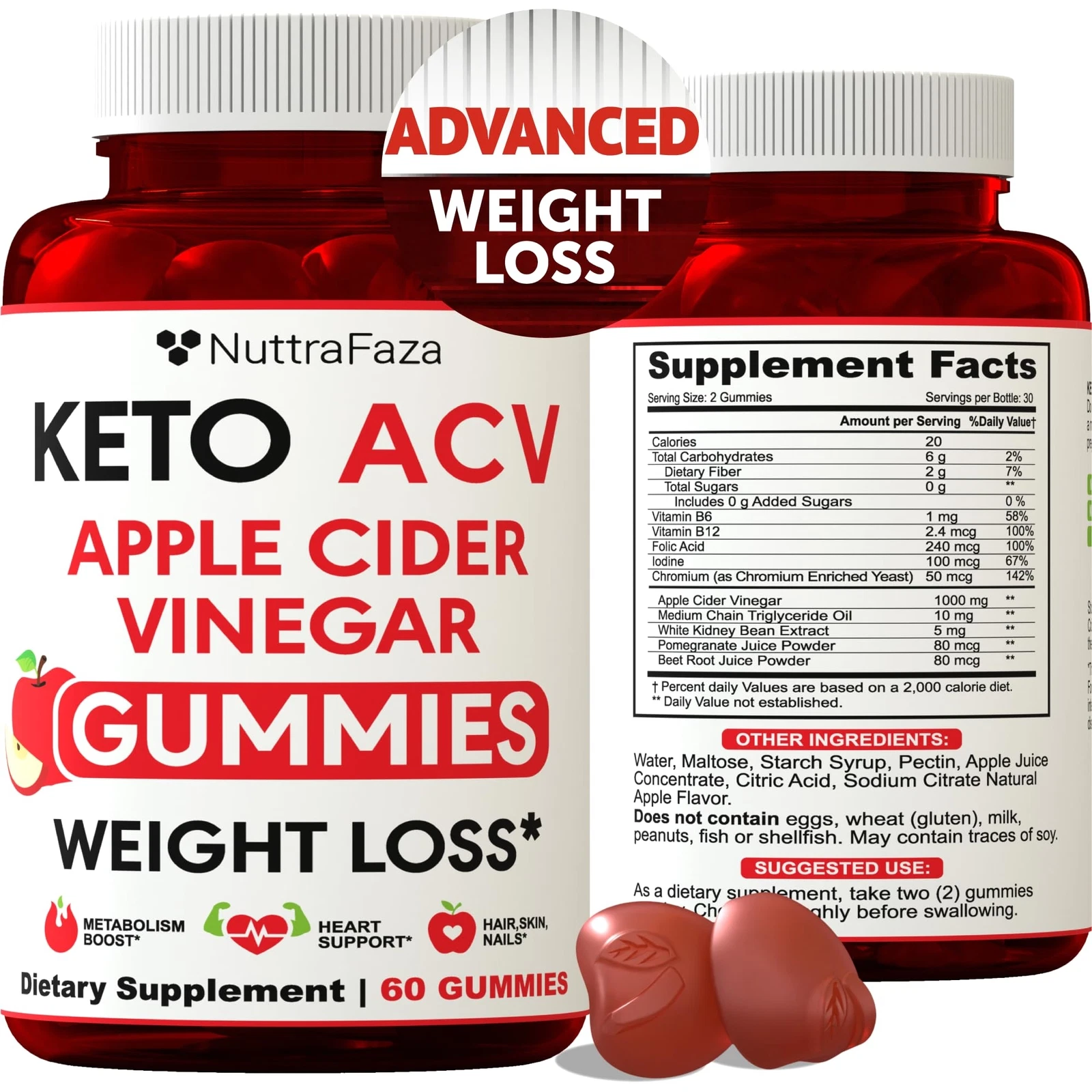 Keto ACV Gummies Advanced Weight Loss - Apple Cider Vinegar Gummies