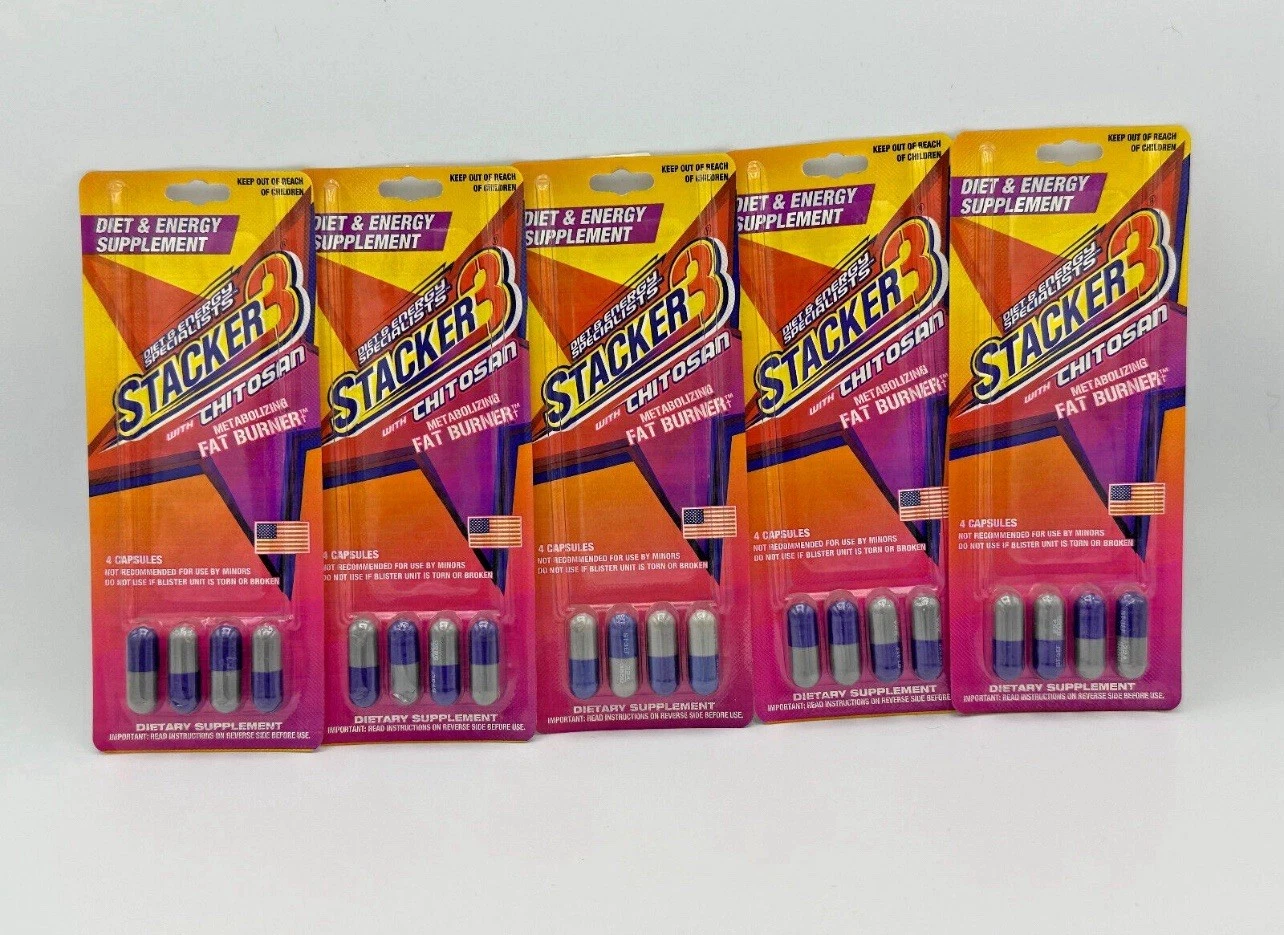 5 Packs Diet & Energy Supplements Fat Burner 20 Capsules