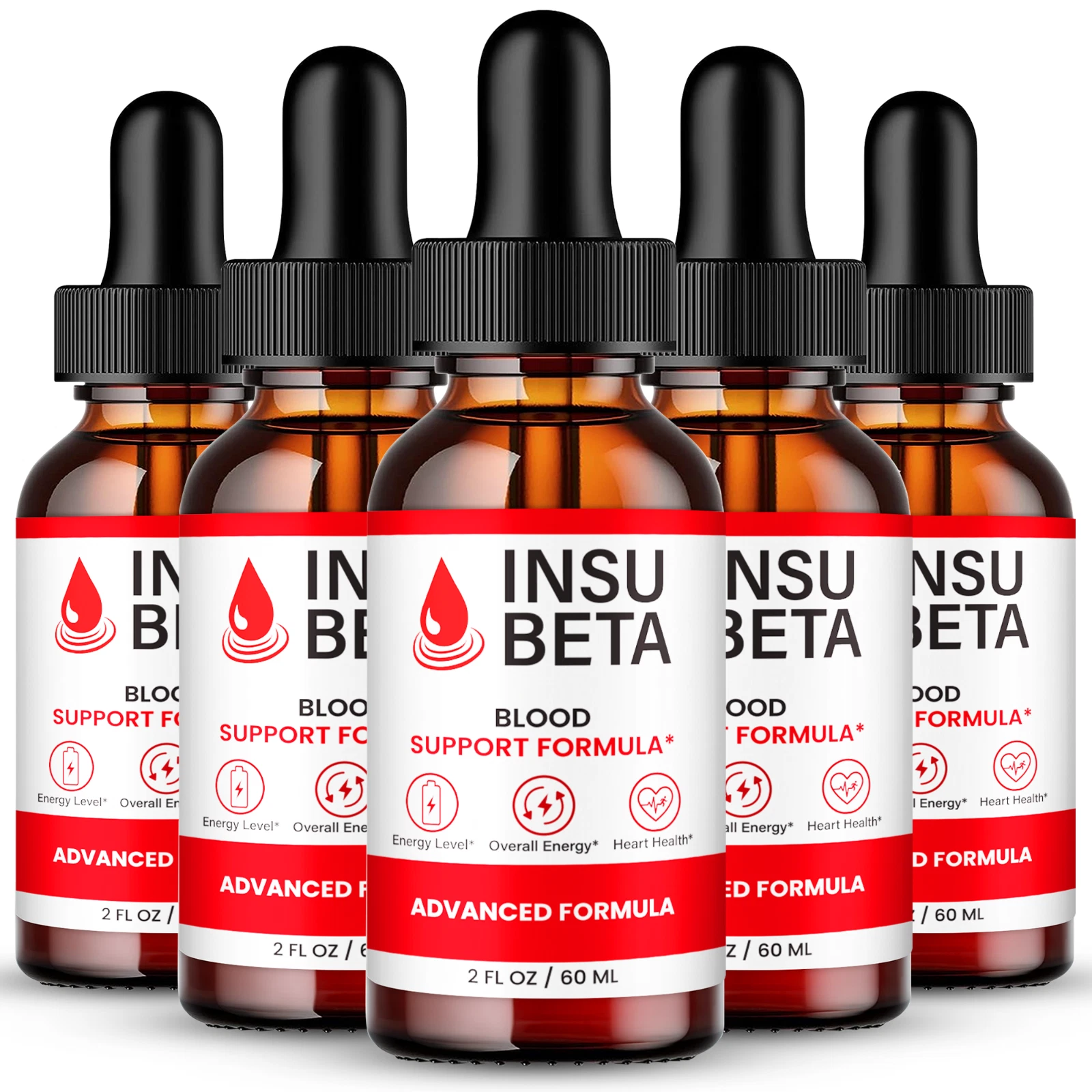 (5 Pack) InsuBeta Drops to Support Stable Blood Pressure and Sugar Levels