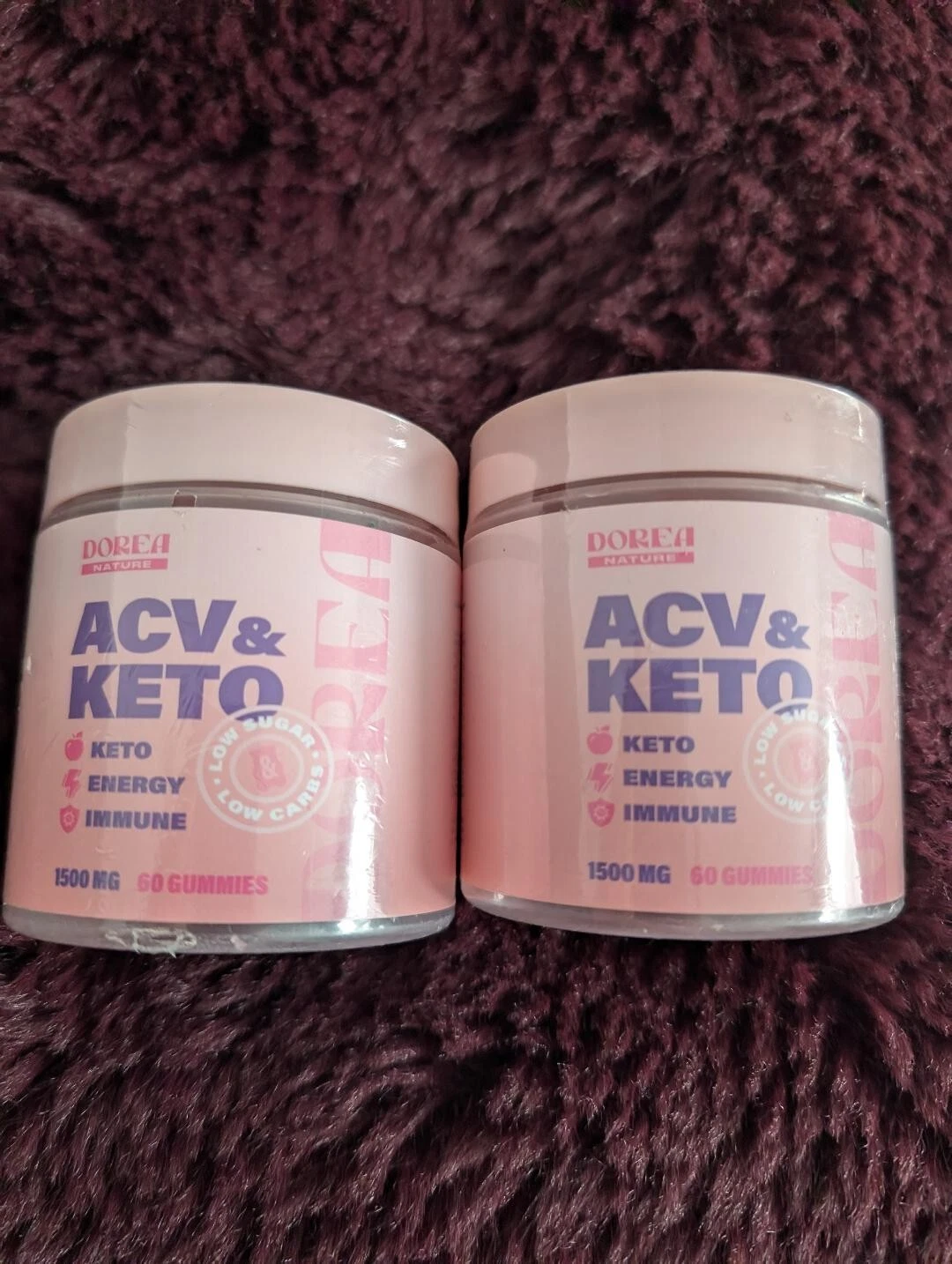 02 X DN Dorea Nature ACV Keto Gummies 1500 mg 60 Count Exp 05/2025