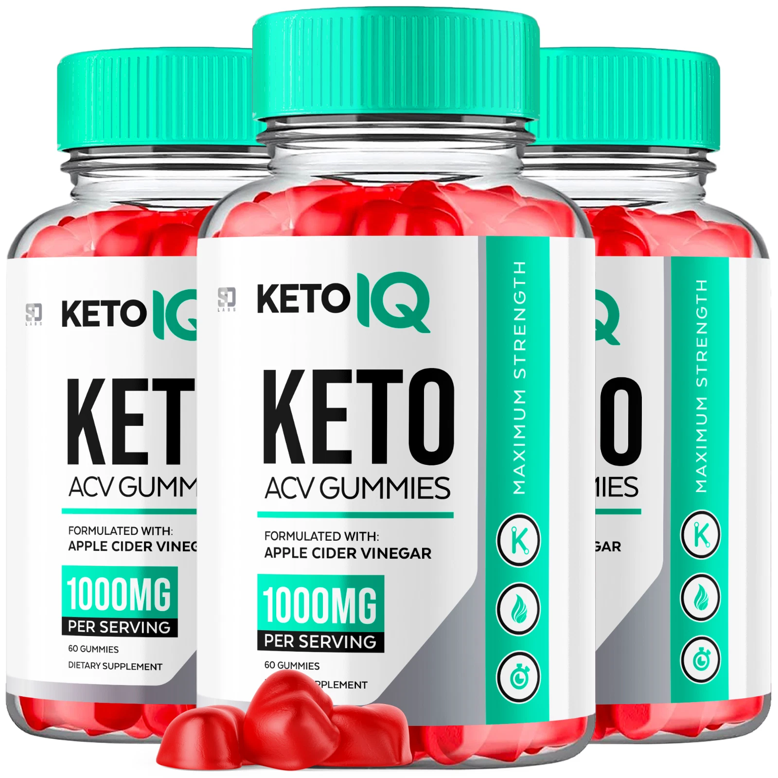 Keto IQ Advanced ACV Weight Loss Gummies to Burn Fat for Energy KetoIQ - 3 Pack