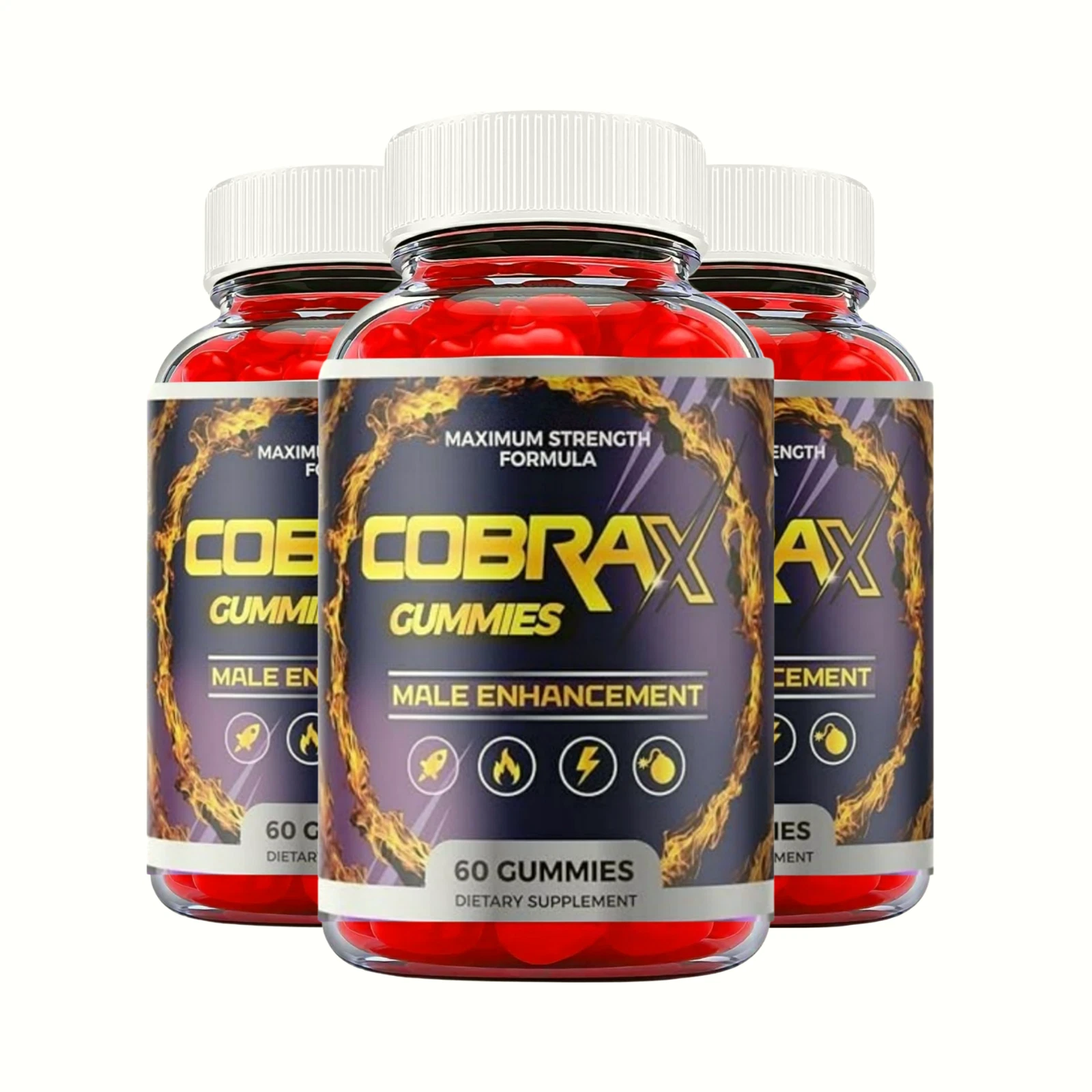 3-Pack Cobra X Gummies - CobraX Enhancement Support For Men -180 Gummies