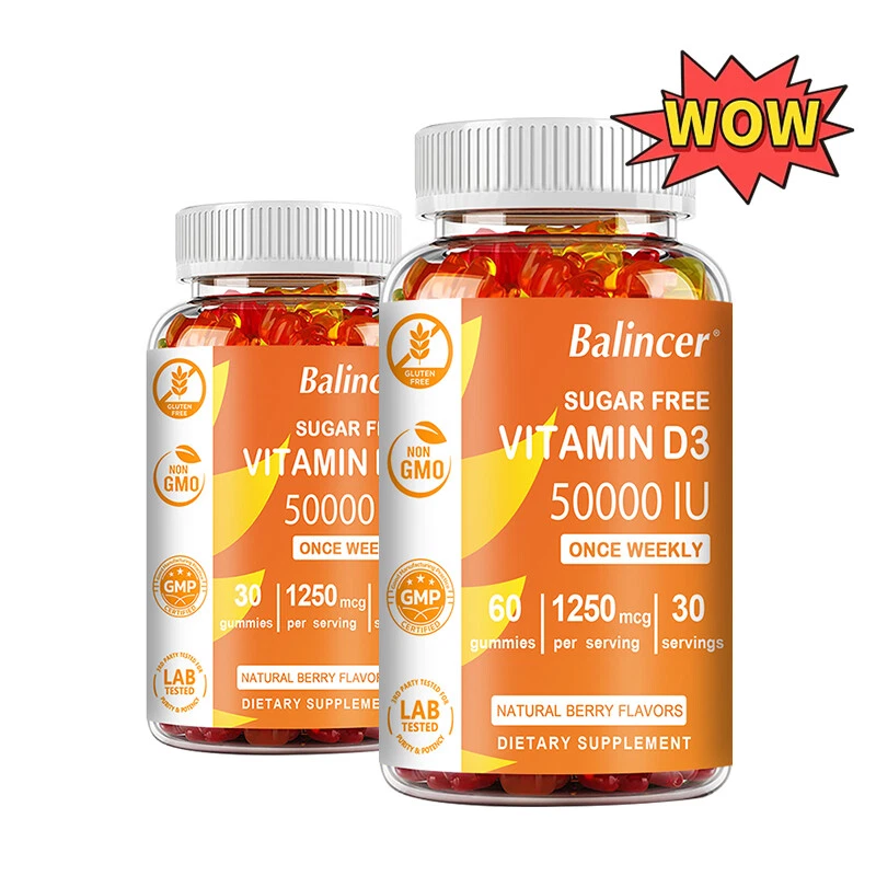 Vitamin D3 50,000IU 30/60 Gummies | Vitamin D3 Supplement High Strength Vit D