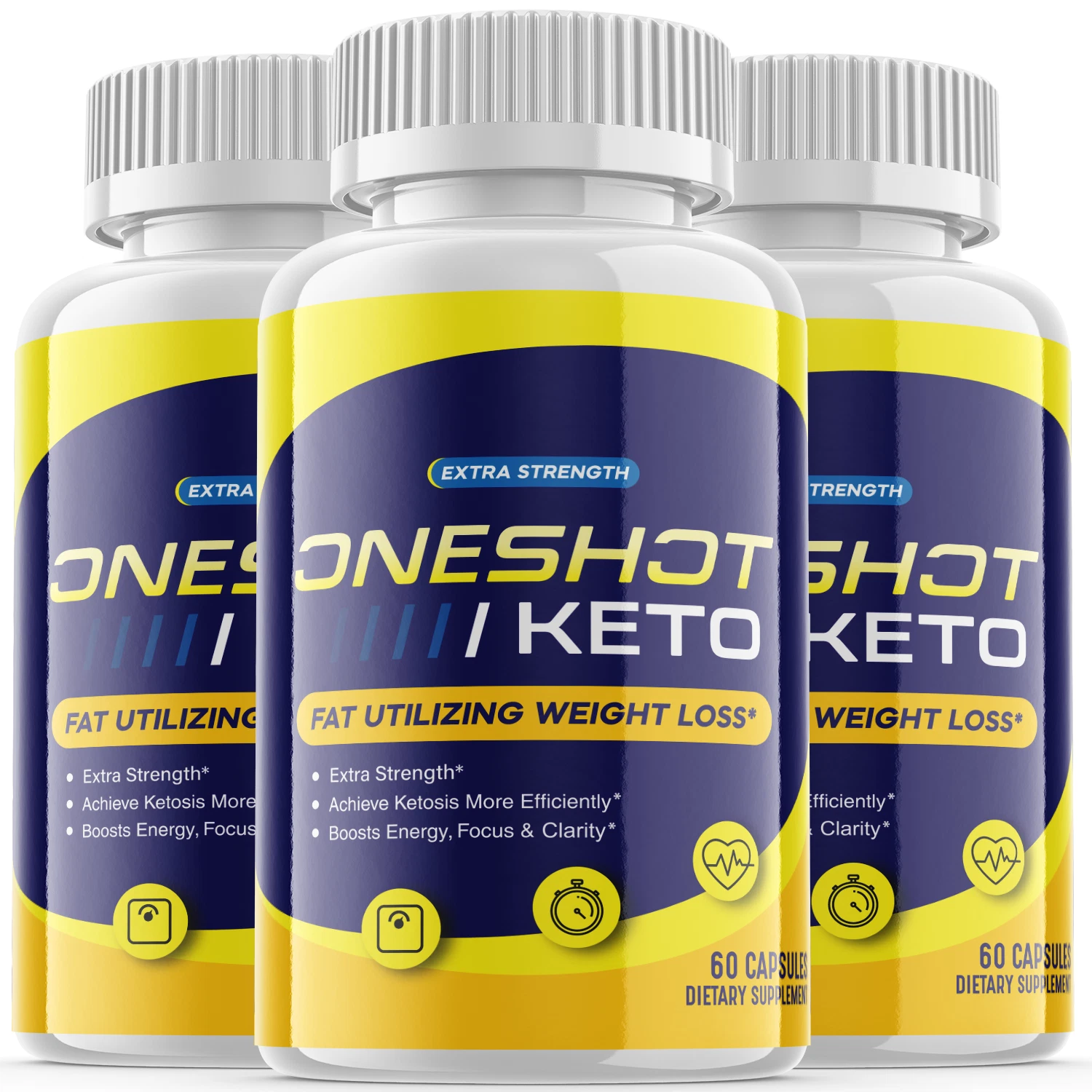 3-One Shot Keto Diet Pills,Weight Loss,Fat Burn,Appetite Suppressant Supplement