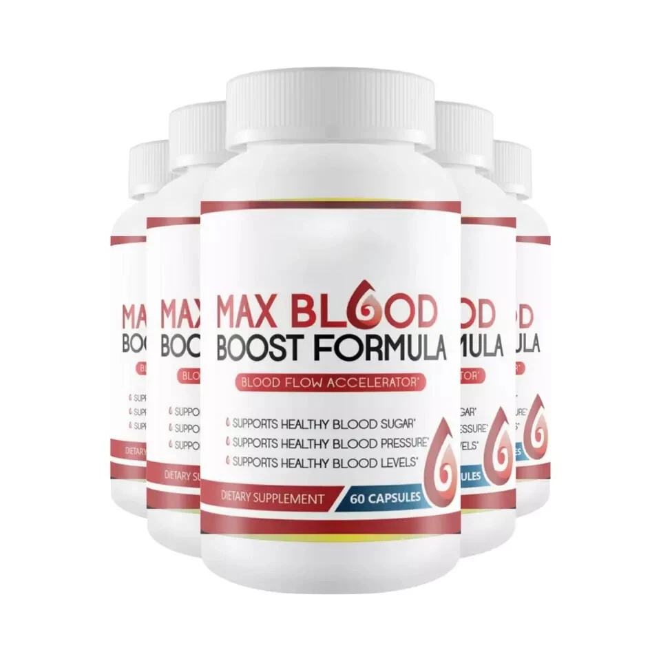 Max Blood Boost Formula Blood Flow Accelerator Supplement (300 Capsules) 5-Pack