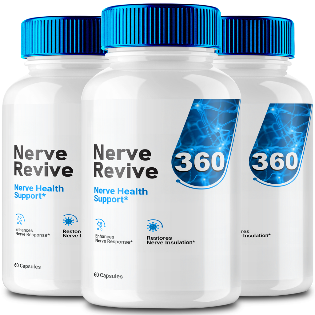 (3 Pack) Nerve Revive 360 Brain Booster Pills for Advanced Memory and Focus
