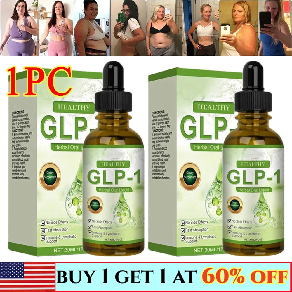 30ml GLP-1 Herbal Weight Loss Fat Burner Drops Diet Supplement Slimming Drops