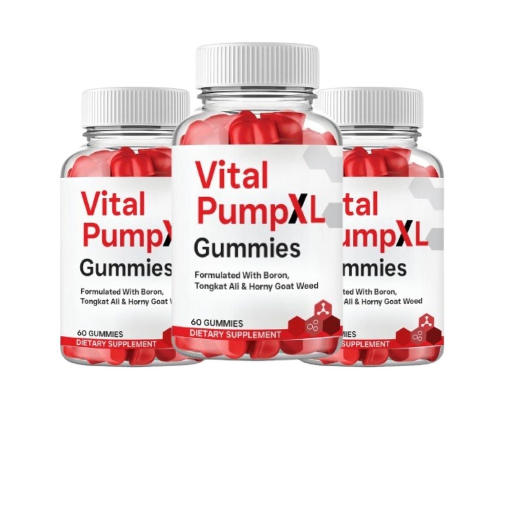 3-Pack Vital Pump XL Gummies for Men – Vital Pump Male Gummies - 180 Gummies