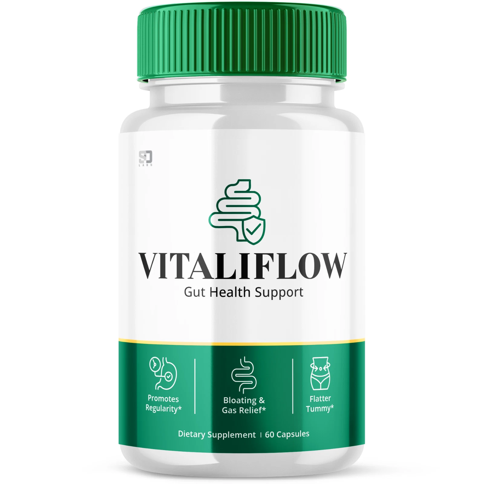 Vitaliflow Probiotic Gut Health Formula, Enhance Digestive Function 60 Capsules
