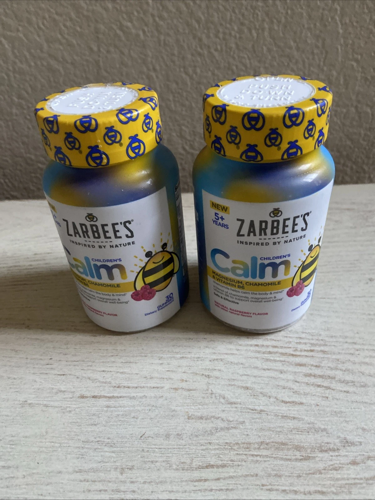 2X Zarbee's Children's Calm 30 Gummies Each Raspberry Flavor EXP 08/25 & 12/25