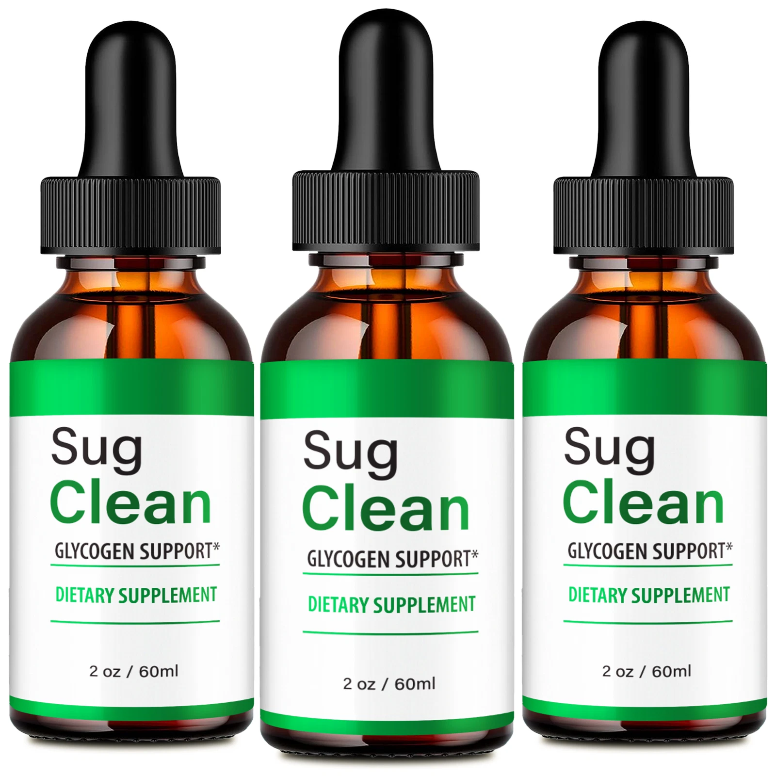 (3 Pack) Sug Clean Blood Drops SugClean Glycogen Support Dietary Supplement