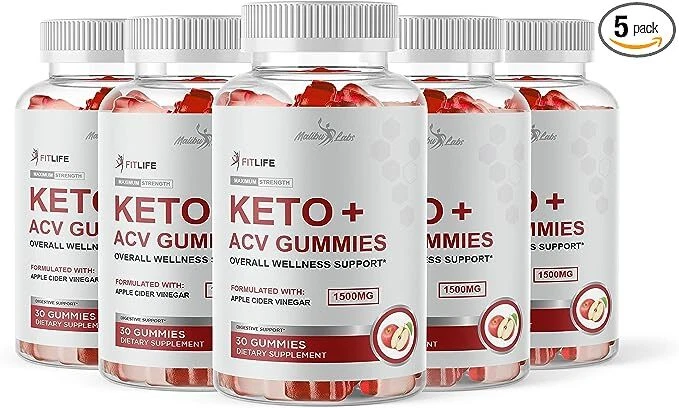 FitLife ACV Apple Cider Vinegar Gummies Weight Loss - 1500mg (150-Day Supply)